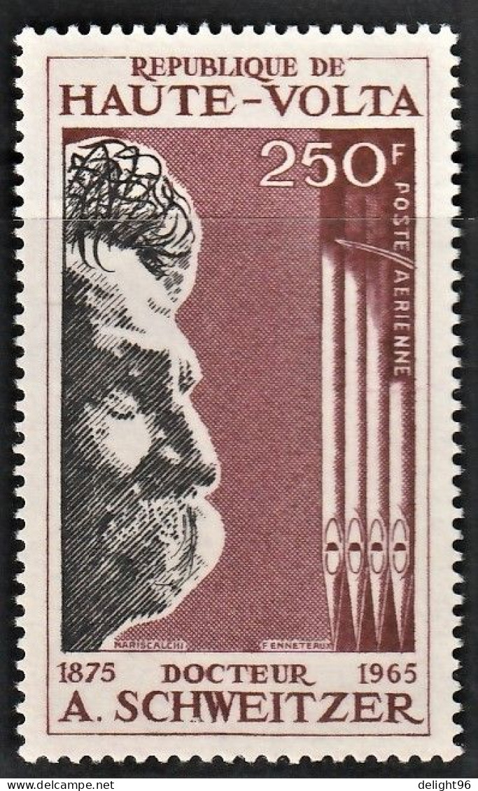 1967 Upper Volta 2nd Death Anniversary Of Albert Schweitzer Stamp (** / MNH / UMM) - Albert Schweitzer