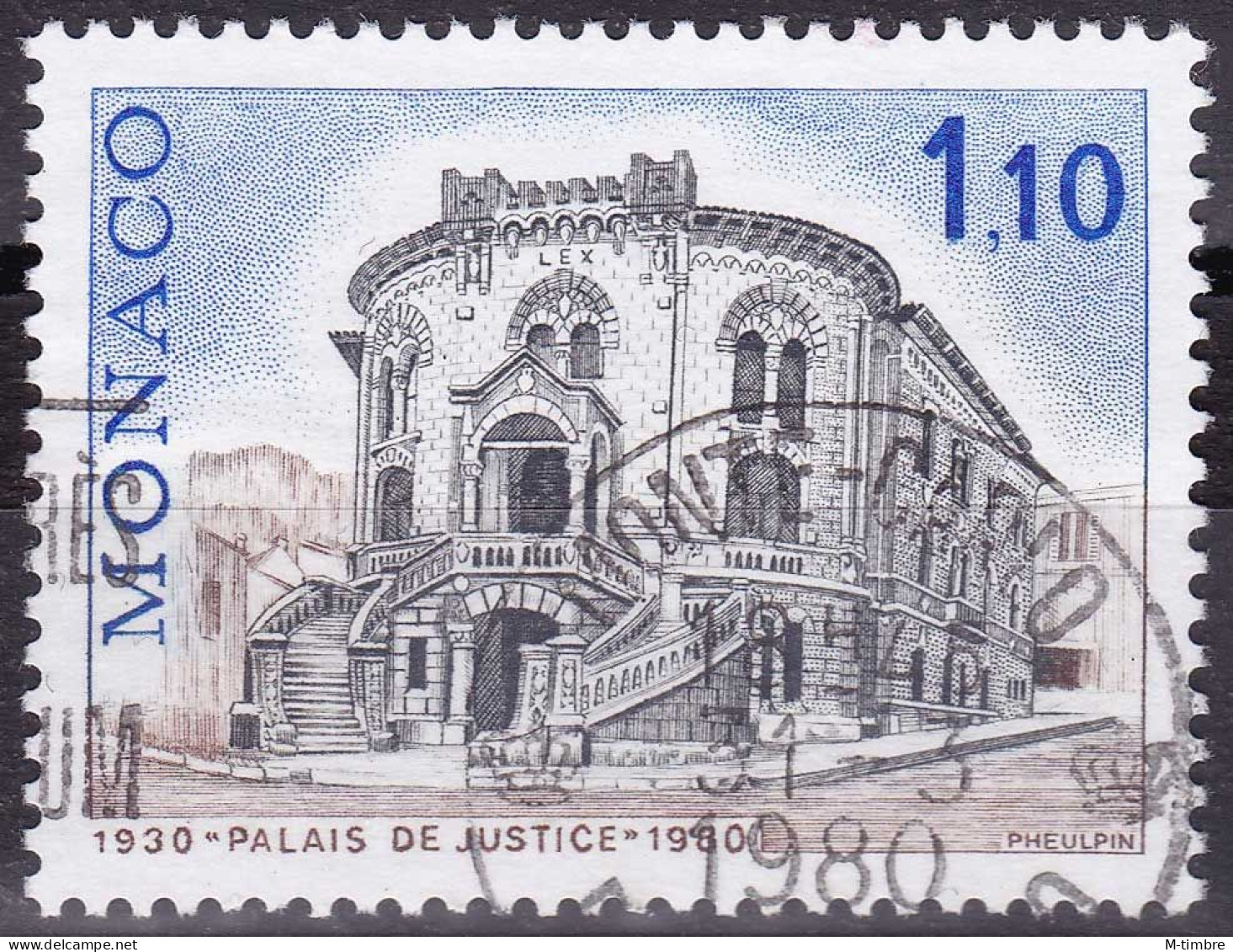 Monaco YT 1215 Mi 1407 Année 1980 (Used °) - Used Stamps