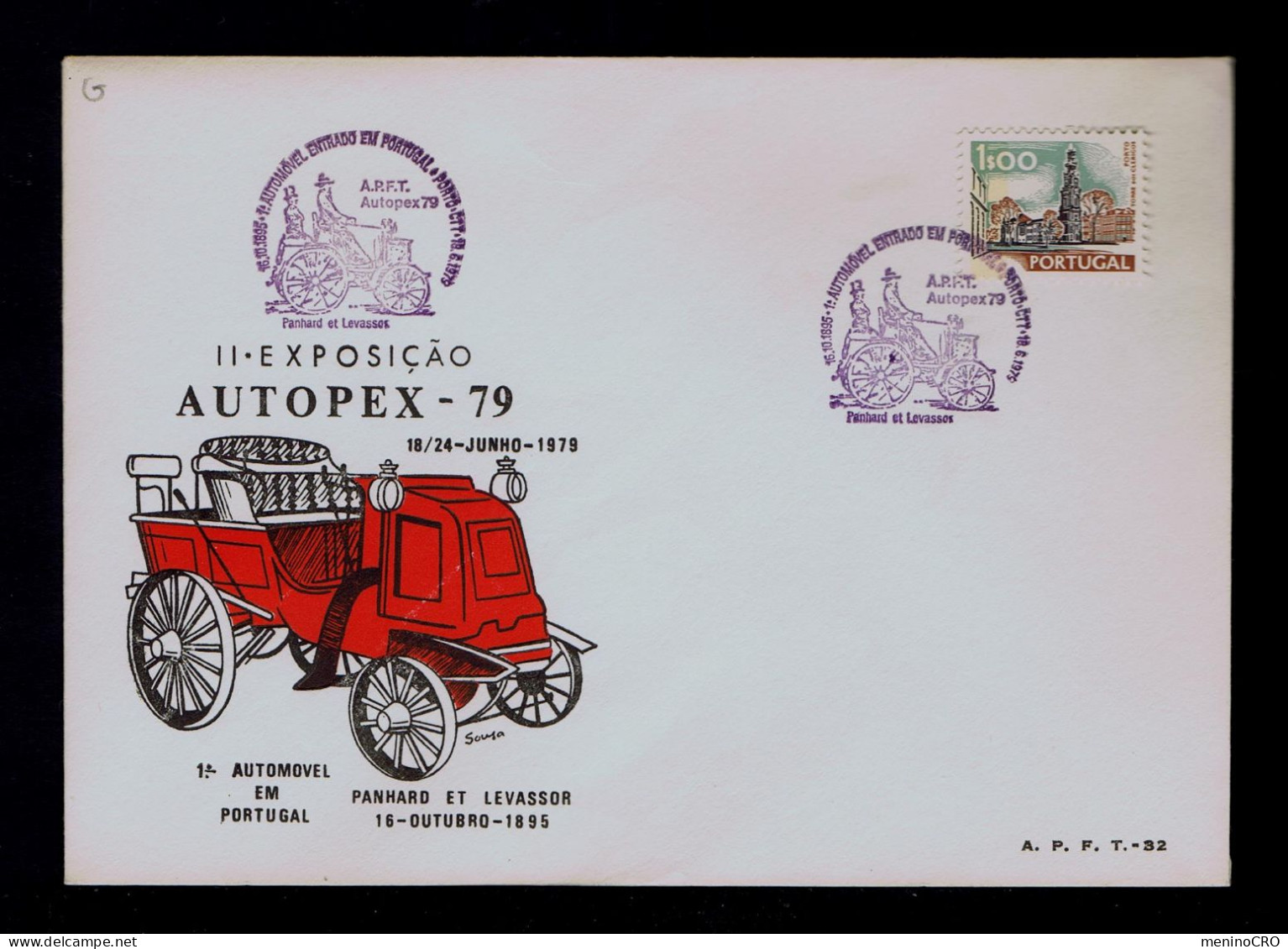 Gc7943 PORTUGAL "2nd AUTOPEX Phil. Expo." PANHARD Et LEVASSOR 1st Auto In Portugal 1895 Industry - Usines & Industries