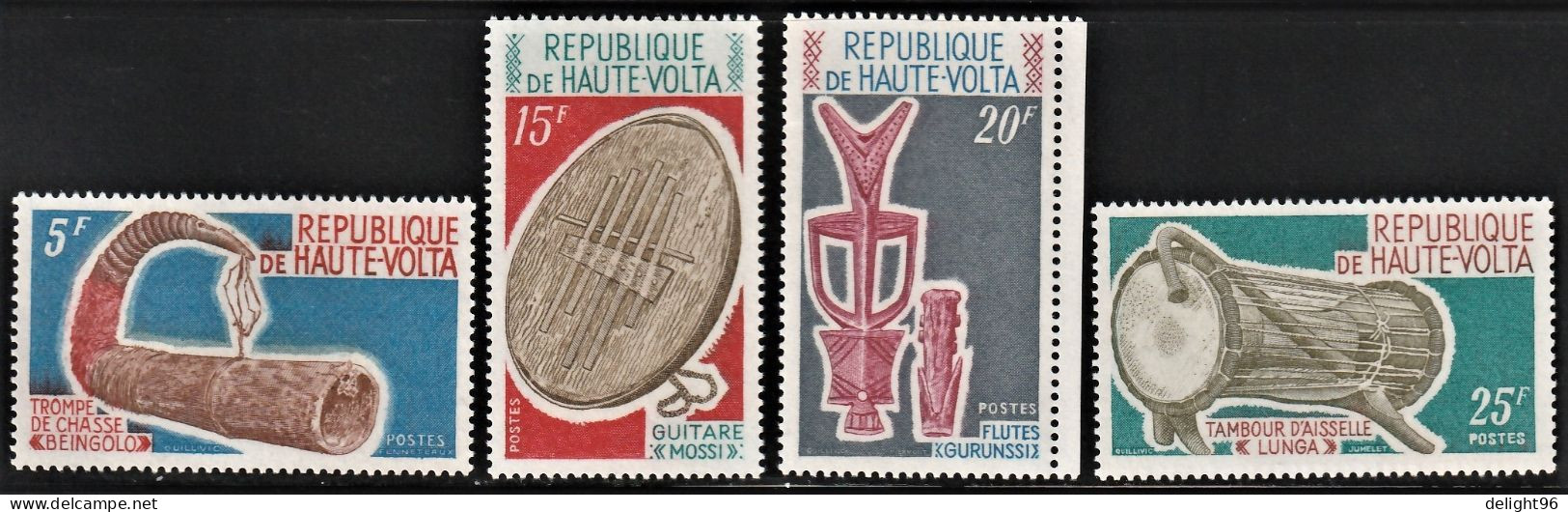 1971 Upper Volta Local Musical Instruments Set (** / MNH / UMM) - Autres & Non Classés