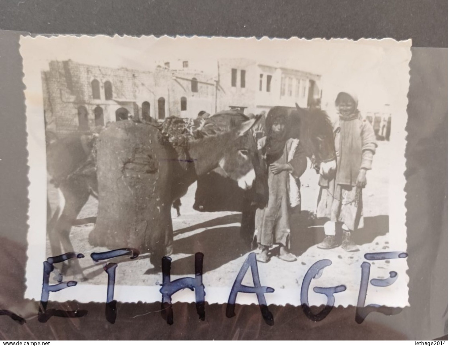 SYRIA CITY KHIRBAT TIYAS ANTIQUE PHOTOGRAPH EARLY 1900s #1/44 PAPER VELOX - Asie