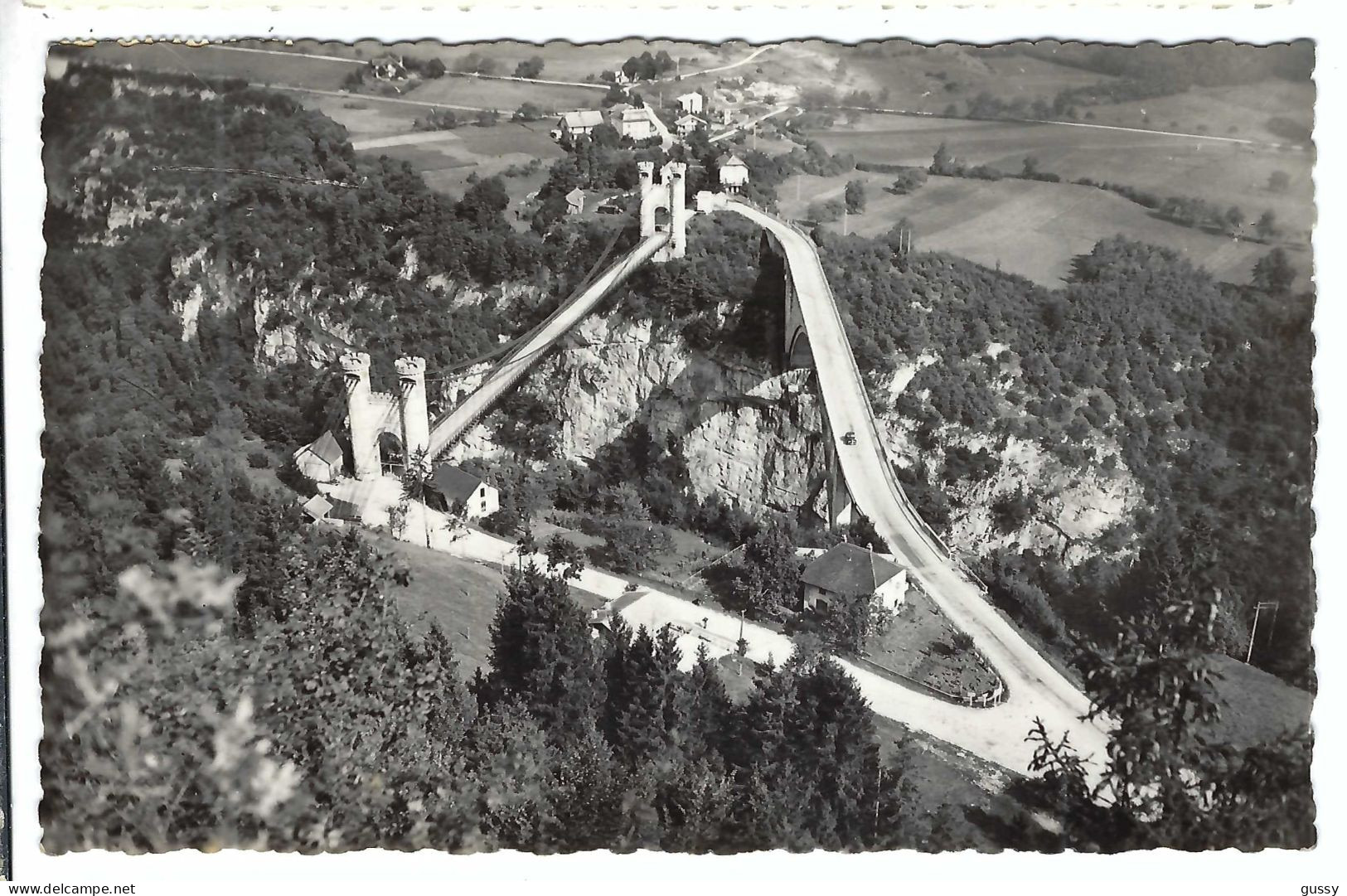 LES PONTS DE LA CAILLE Ca.1964: Vue Aérienne, CP D'origine - Saint-Julien-en-Genevois