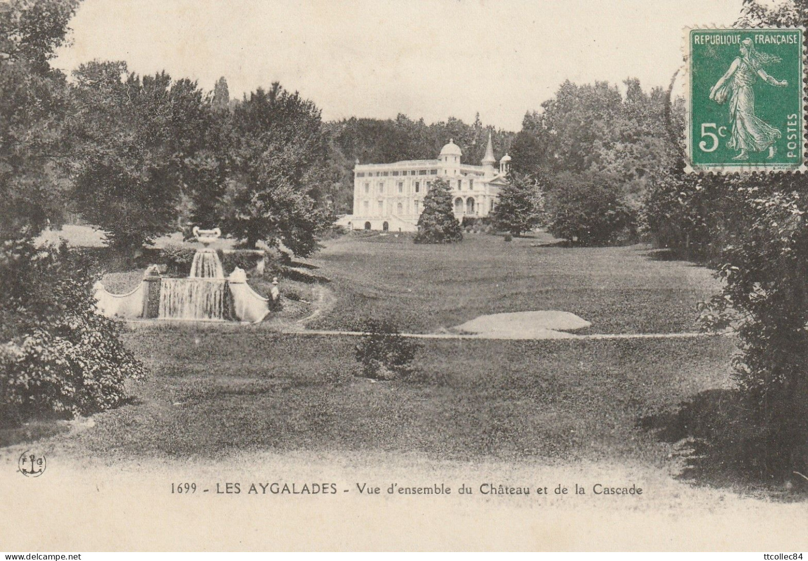 CPA-13-MARSEILLE-LES AYGALADES-Vue D'ensemble Du Château Et De La Cascade - Quartiers Nord, Le Merlan, Saint Antoine