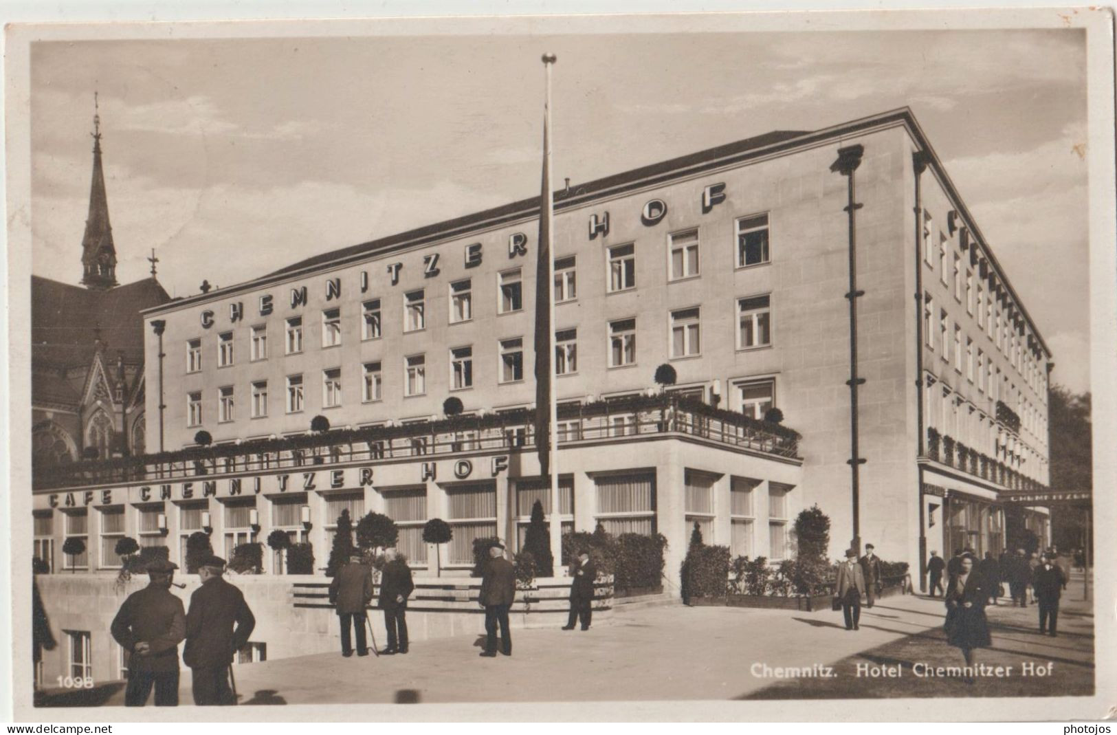 Postkarte Chemnitz (Allemagne)  Cafe  Hotel  Chemnitzer Hof   Ed  Brudmer - Chemnitz (Karl-Marx-Stadt 1953-1990)