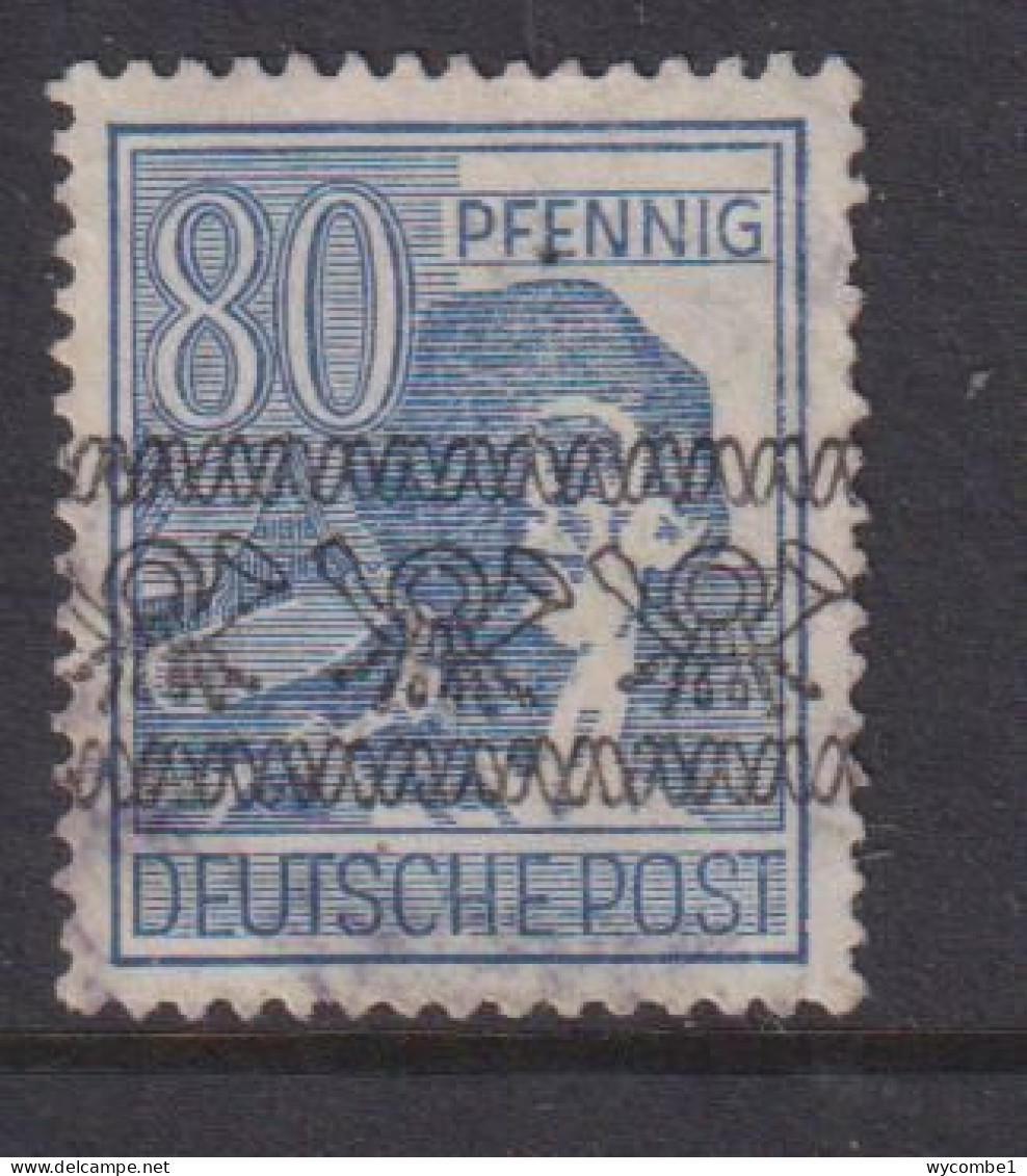 GERMANY (BRITISH AMERICAN ZONE)  -  1948 Currency Reform Opt Multiple Posthorns 80pf Lightly Hinged Mint - Usati