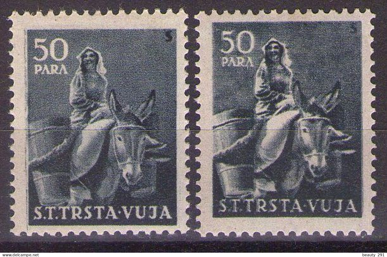 ITALIA - Trieste-Zona B - 1950/1951  Mi 36,46  ANIMALS,ANIMALI DOMESTICI - MNH**  VF - Mint/hinged