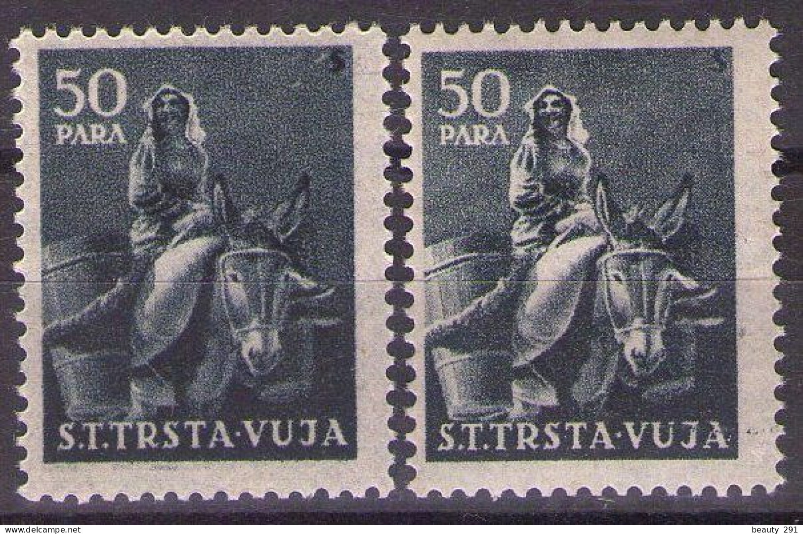 ITALIA - Trieste-Zona B - 1950/1951  Mi 36,46  ANIMALS,ANIMALI DOMESTICI - MNH**  VF - Mint/hinged