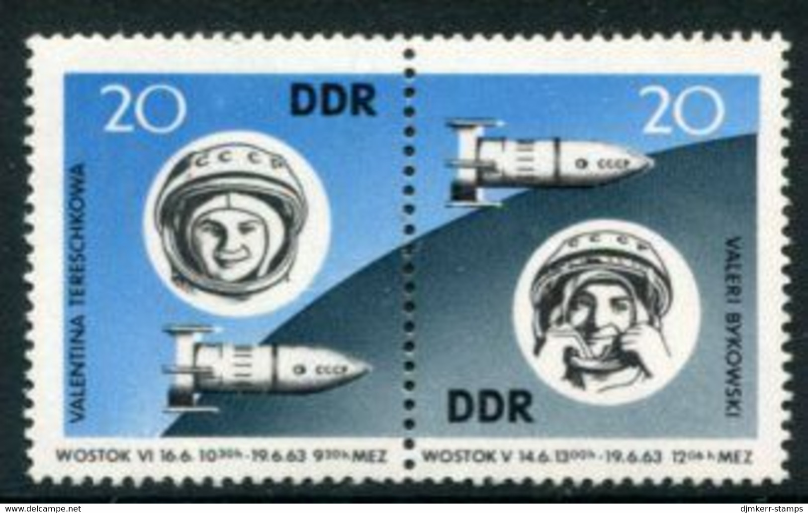 DDR / E. GERMANY 1963 Vostok 5 And 6 Group Flights MNH / **.  Michel  970-71 - Nuovi