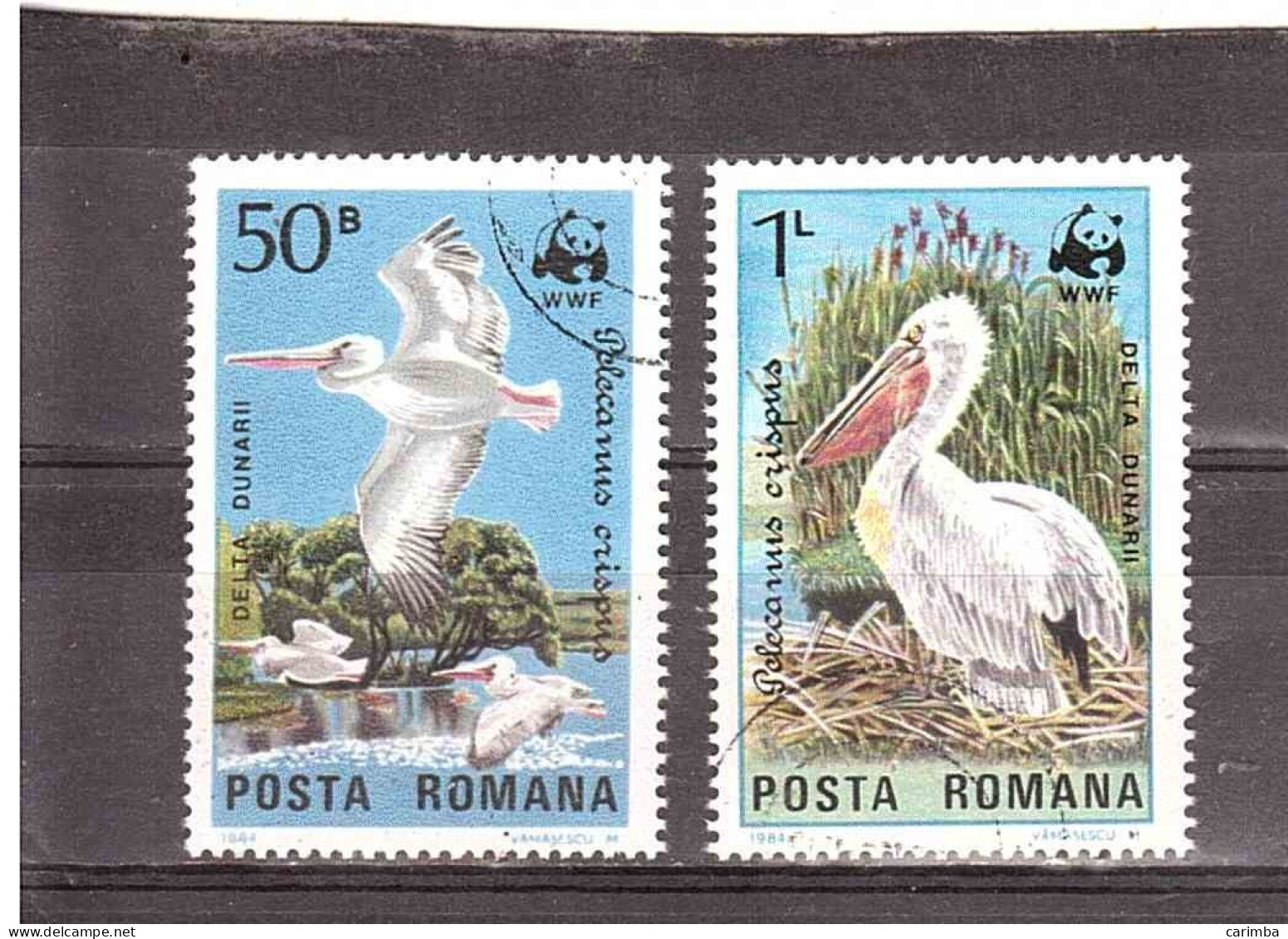 ROMANIA 1984 W.W.F. GABBIANO 2 VALORI - Meeuwen