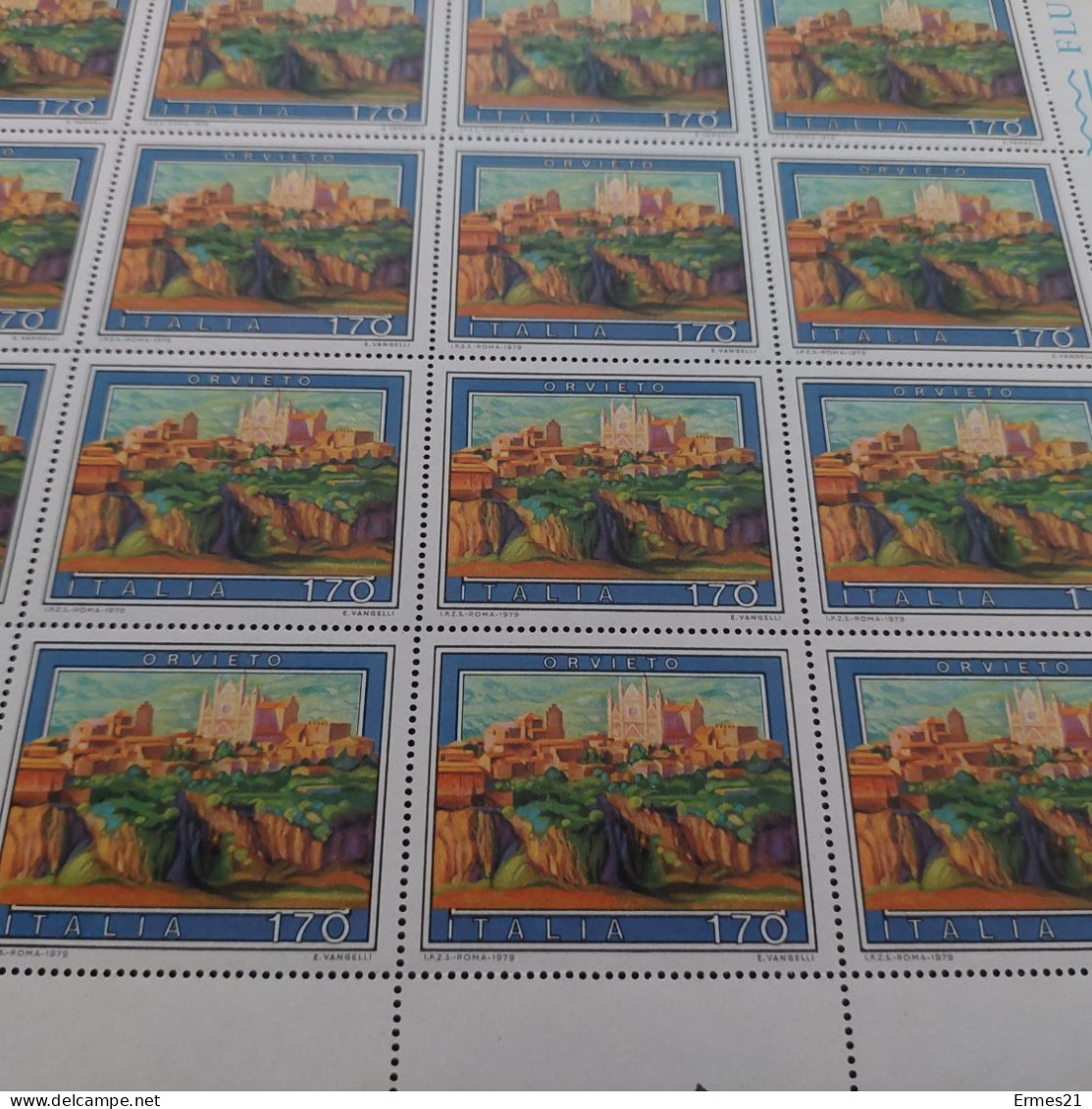 Francobolli 1979. Orvieto.  Condizioni Eccellenti. Nuovo. Valore Lire 170×25pz. - Full Sheets