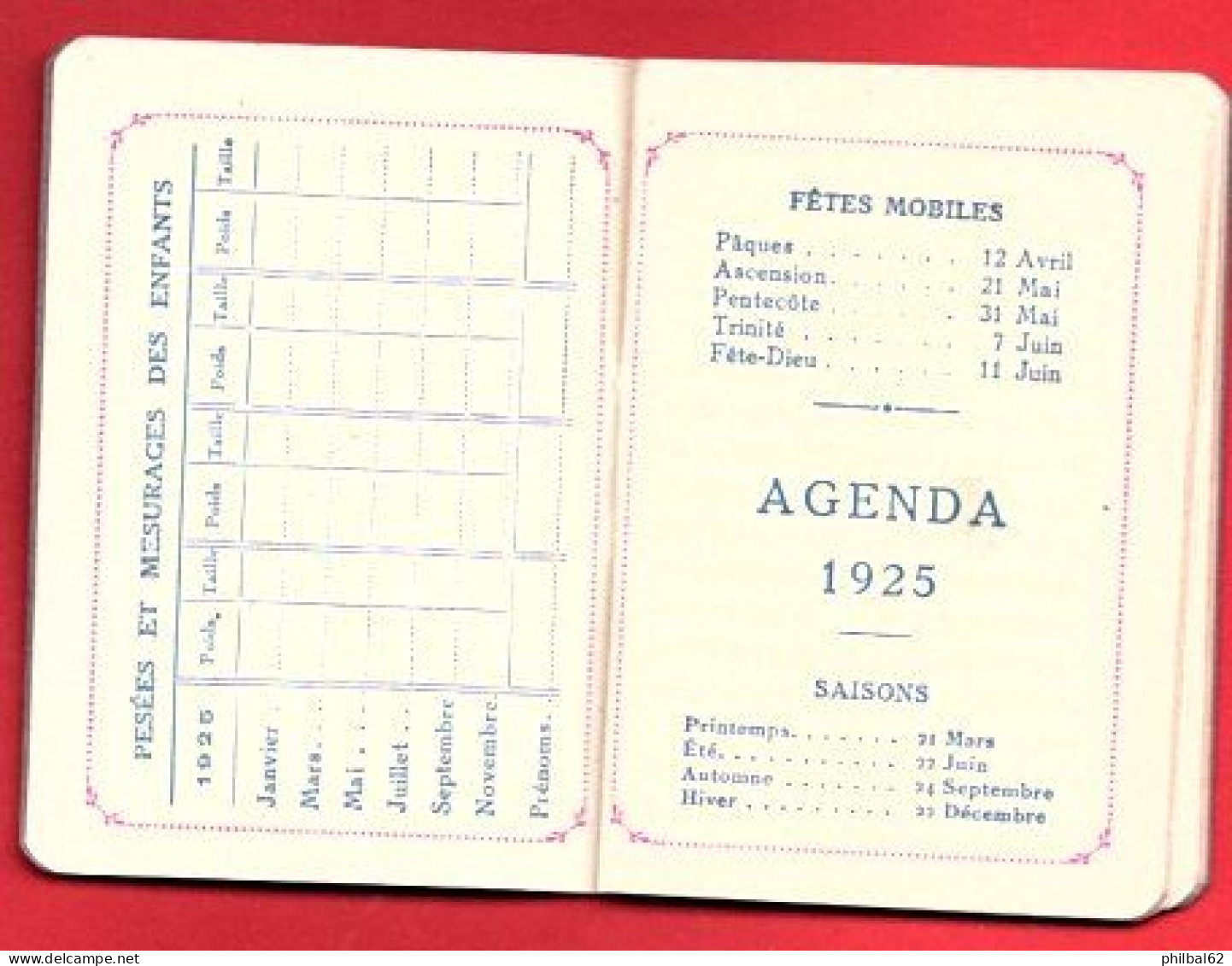 Petit Calendrier Agenda 1925. Sirop De Deschiens. - Petit Format : 1921-40