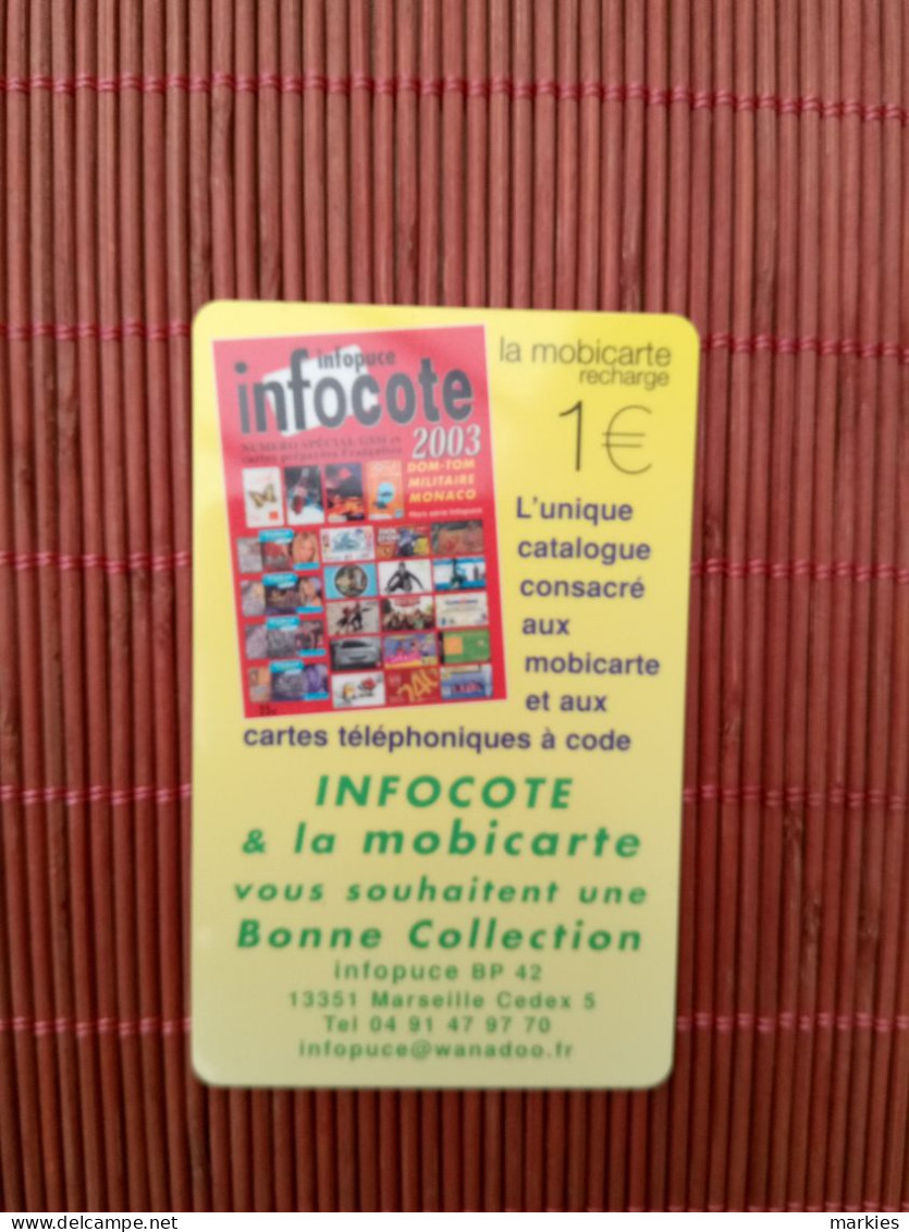 Info Cote Prepaidcard 1 Euro  Card 2 Photos Used Rare - Mobicartes (GSM/SIM)