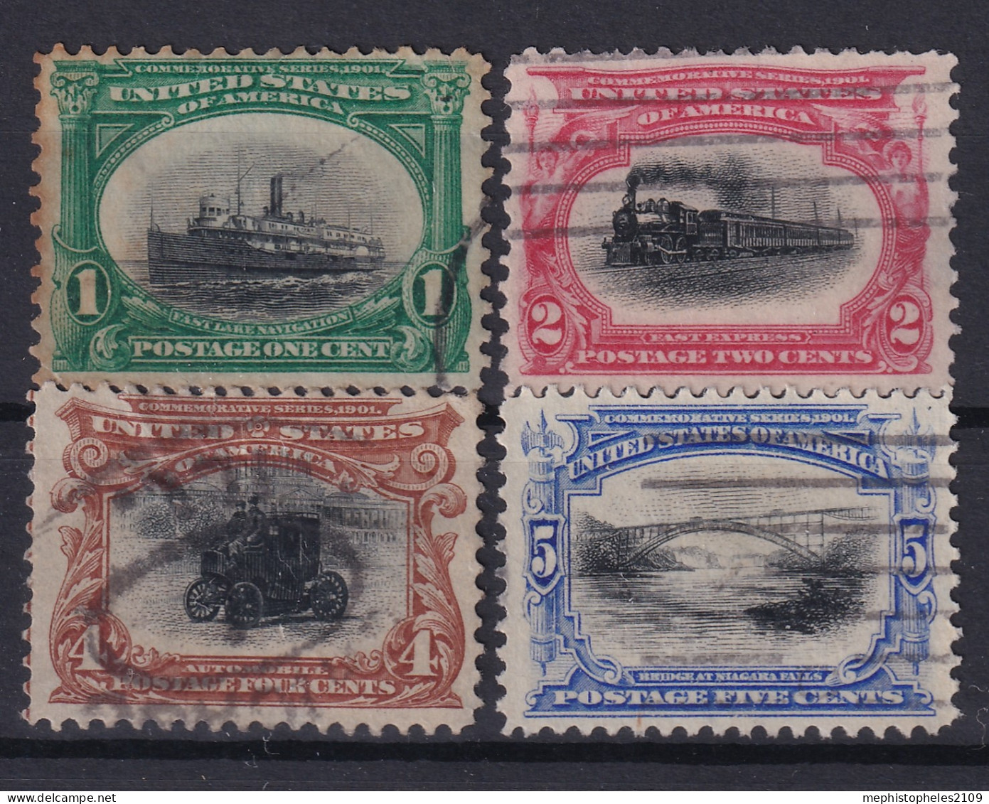 USA 1901 - Canceled - Sc# 294-297 - Usati