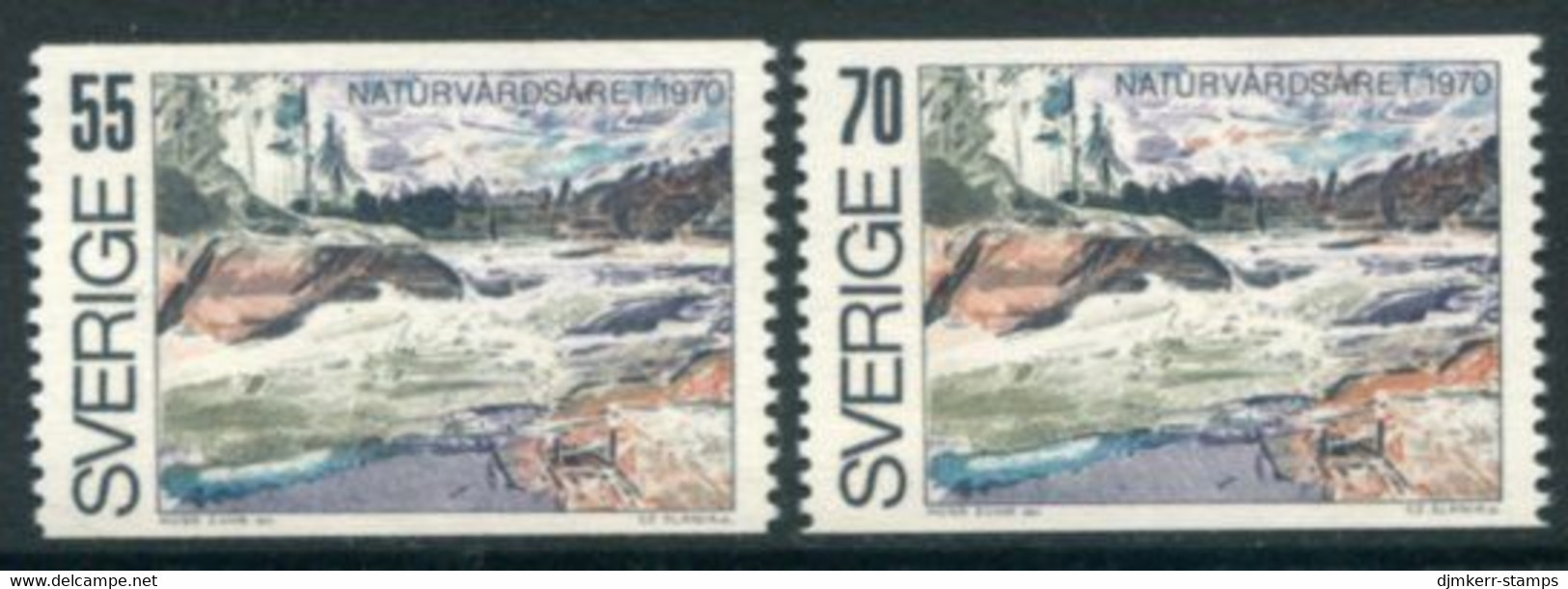 SWEDEN 1970 European Nature Protection MNH / **.  Michel 674-75 - Unused Stamps