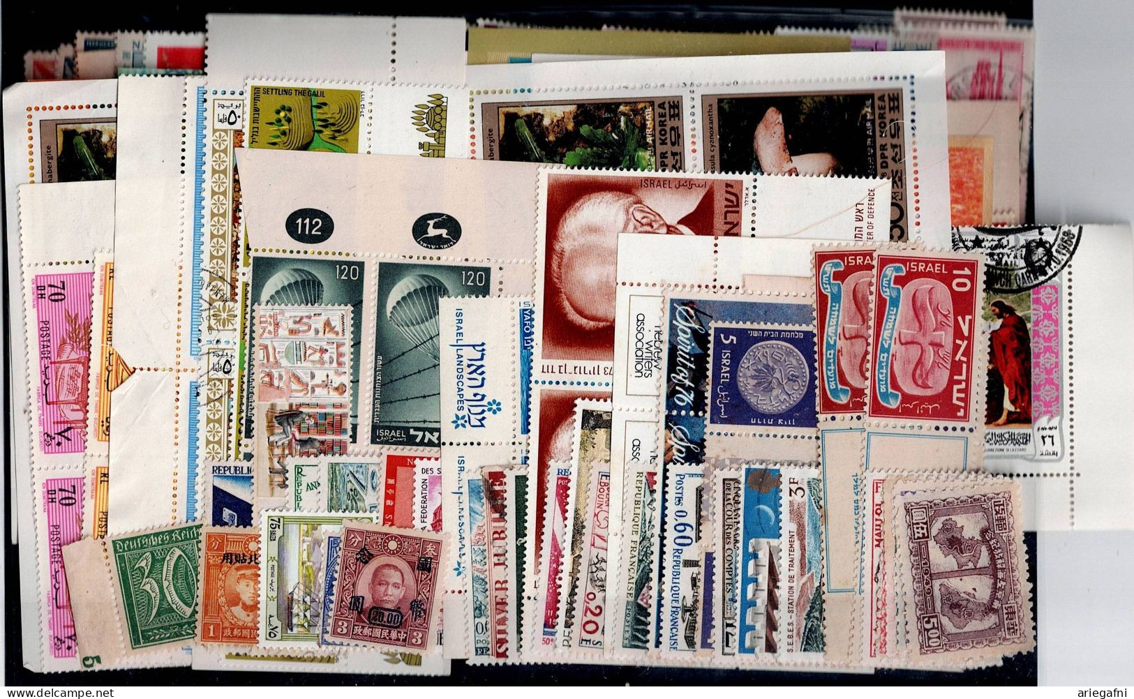 LOT OF 252 STAMPS MINT+USED+ 16 BLOCKS MI- 90 EURO VF!! - Collections (sans Albums)