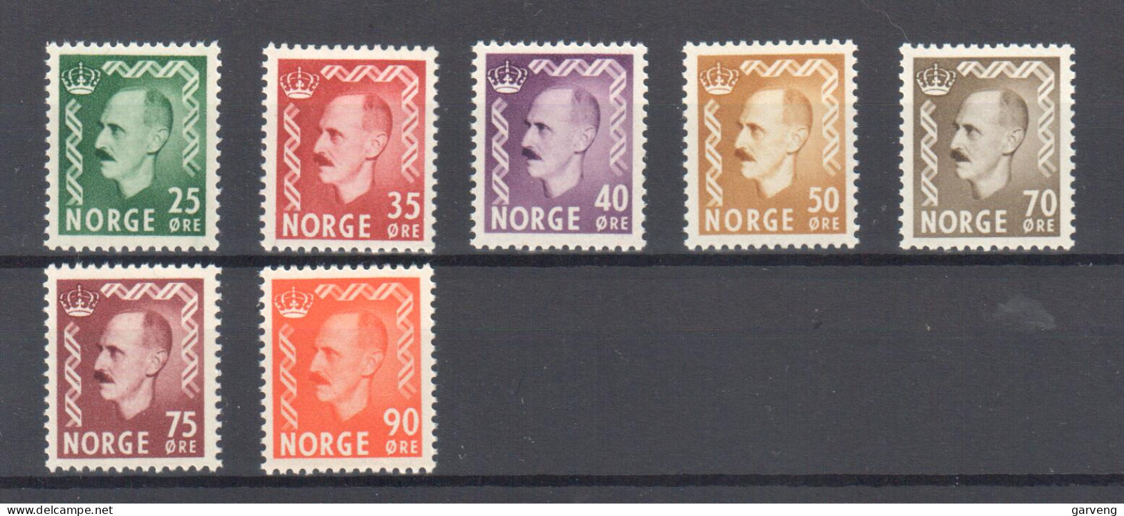 Norvège/Norway/Norwegen 1950s: Haakon VII Various Definitives / Freimarken / Timbres D'usage Courants - Unused Stamps