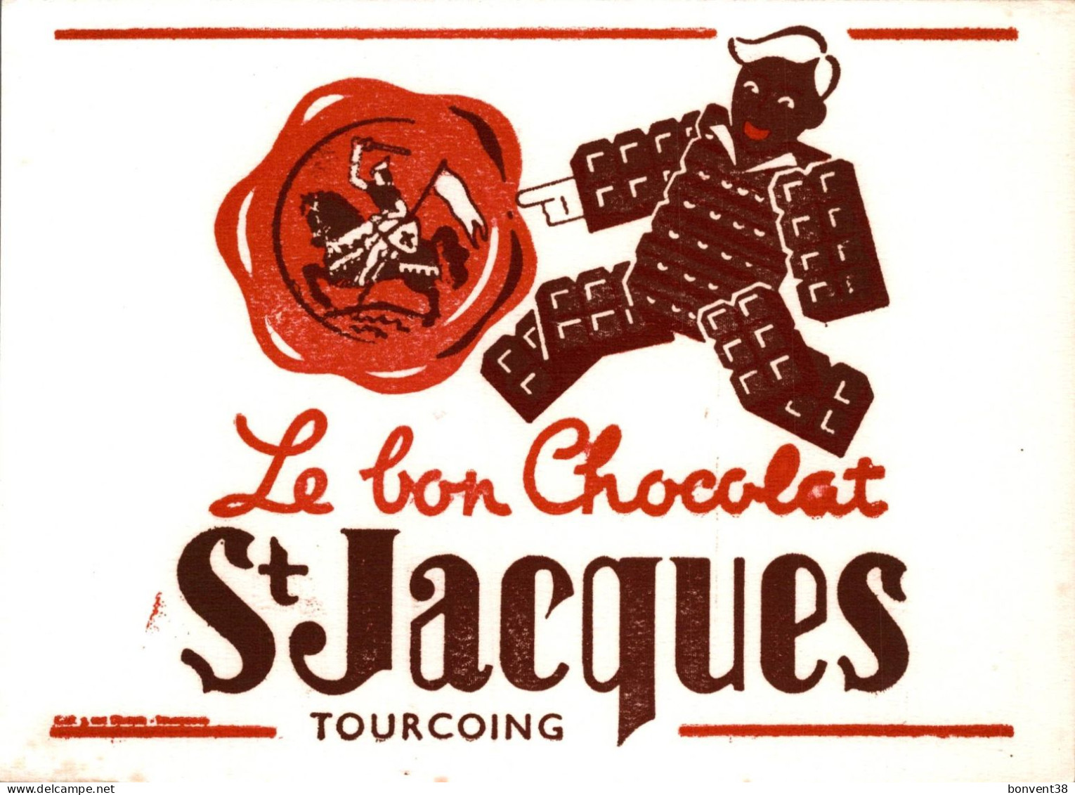 J1709 -  BUVARD - Le Bon Chocolat ST JACQUES TOURCOING - Ppp - Kakao & Schokolade