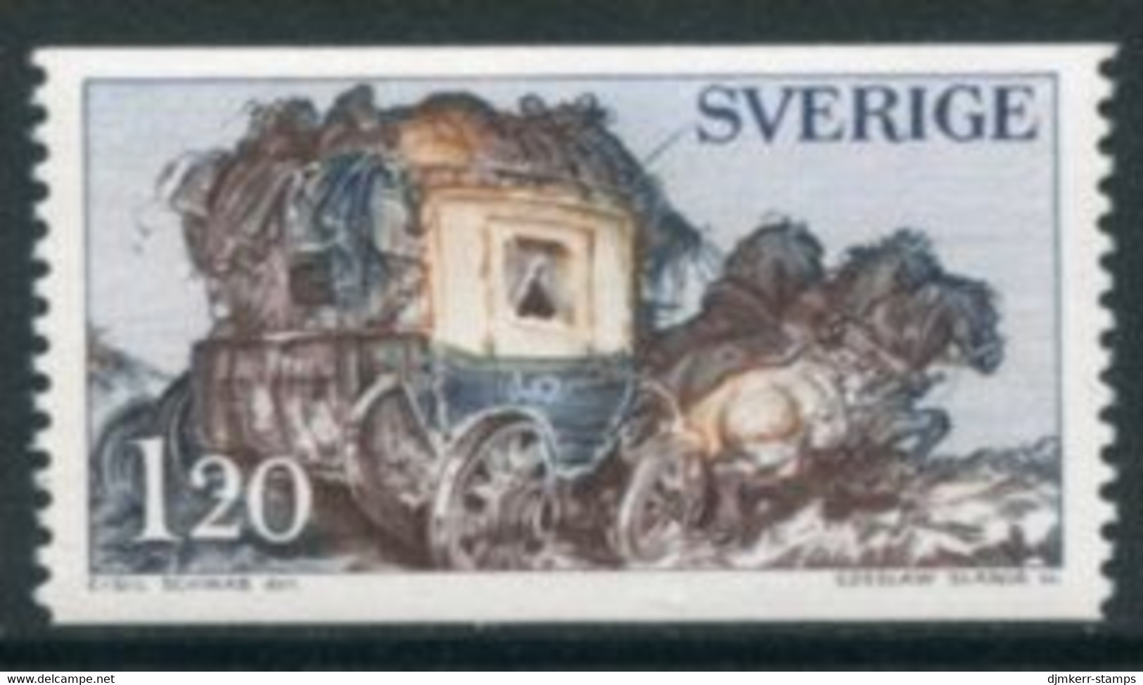 SWEDEN 1971 Mail Coach  MNH / **.  Michel 716 - Ongebruikt