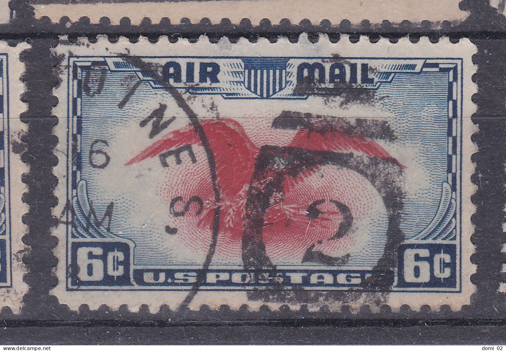 1938 N°24  6 CENTS BLEU ET ROUGE - 1a. 1918-1940 Gebraucht