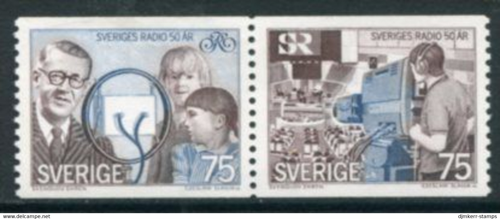 SWEDEN 1974 Radio Anniversary  MNH / **.  Michel 889-90 - Ungebraucht