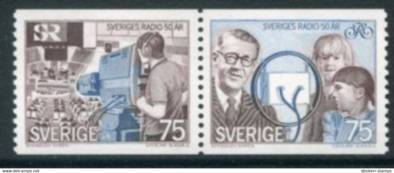 SWEDEN 1974 Radio Anniversary  MNH / **.  Michel 889-90 - Ungebraucht