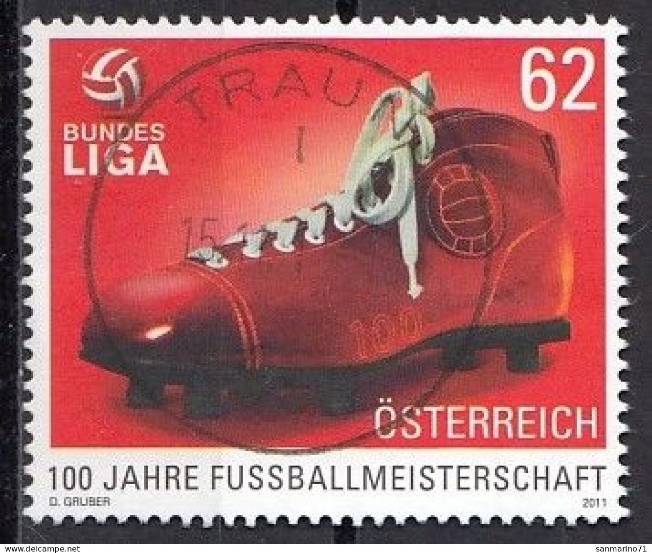 AUSTRIA 2950,used,football - Gebruikt