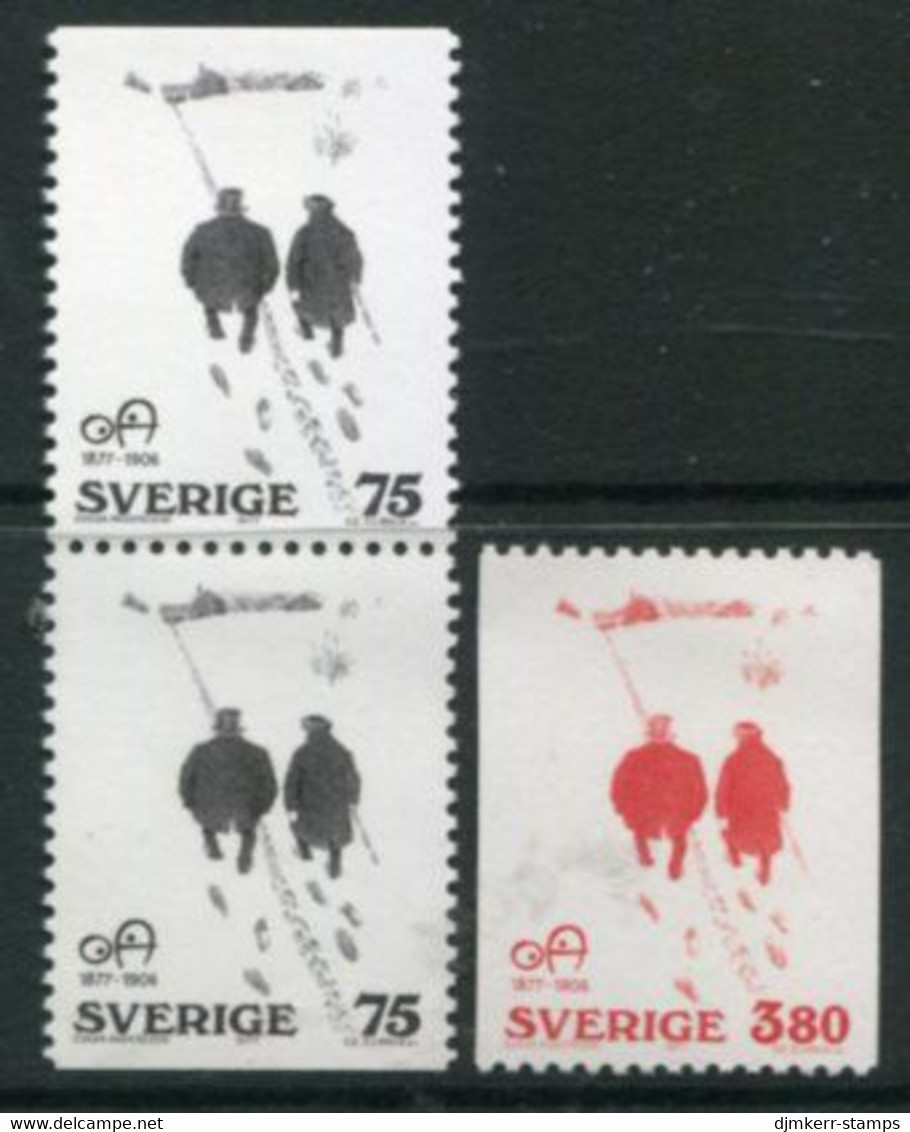 SWEDEN 1977 Oskar Andersson Birth Centenary  MNH / **.  Michel 981-82 - Unused Stamps
