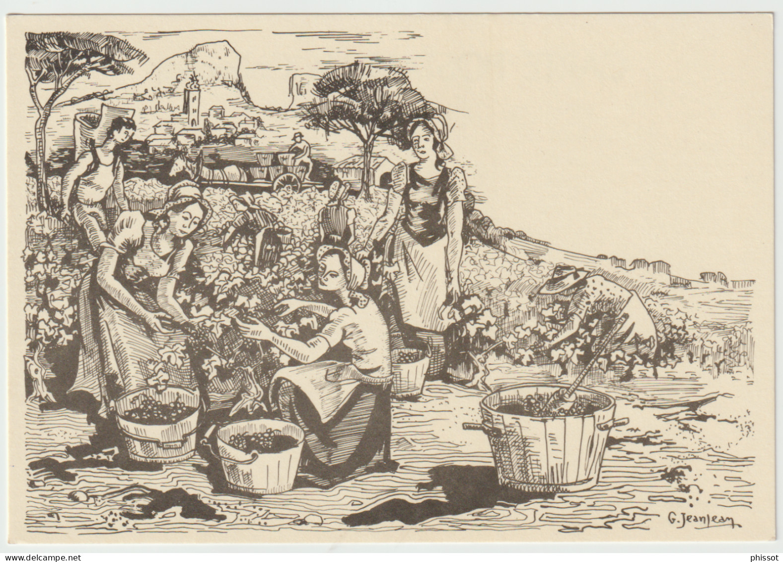 Vendanges En Languedoc En 1900 - La Récolte  (illustration De G.Jeanjean) - Languedoc-Roussillon