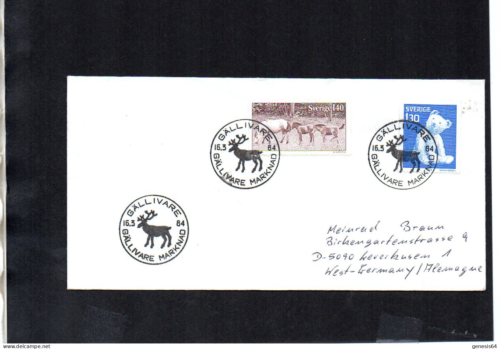 Swedwn Cover 1984. Polar Philately - Gällivare - (1ATK127) - Autres & Non Classés