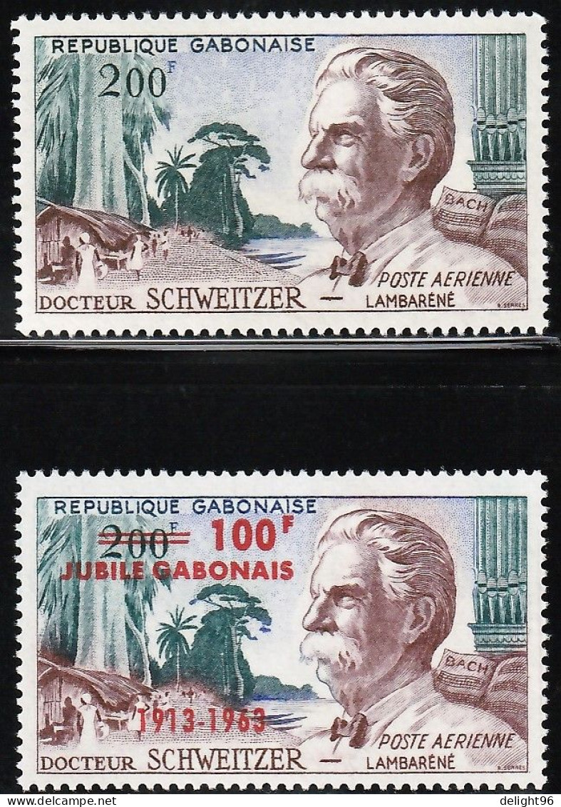 1960/63 Gabon Albert Schweitzer Stamps (** / MNH / UMM) - Albert Schweitzer