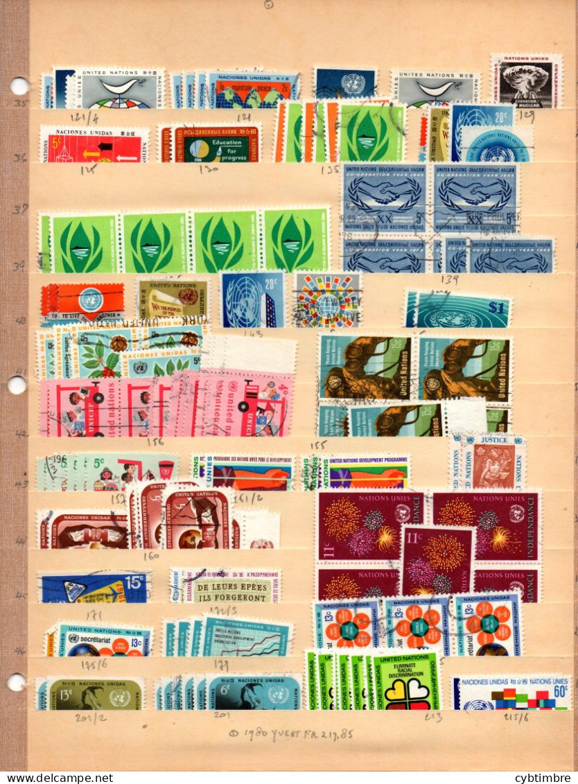 Nations Unies: Lot Très Forte Cote, Voir Les 4 Scans - Used Stamps