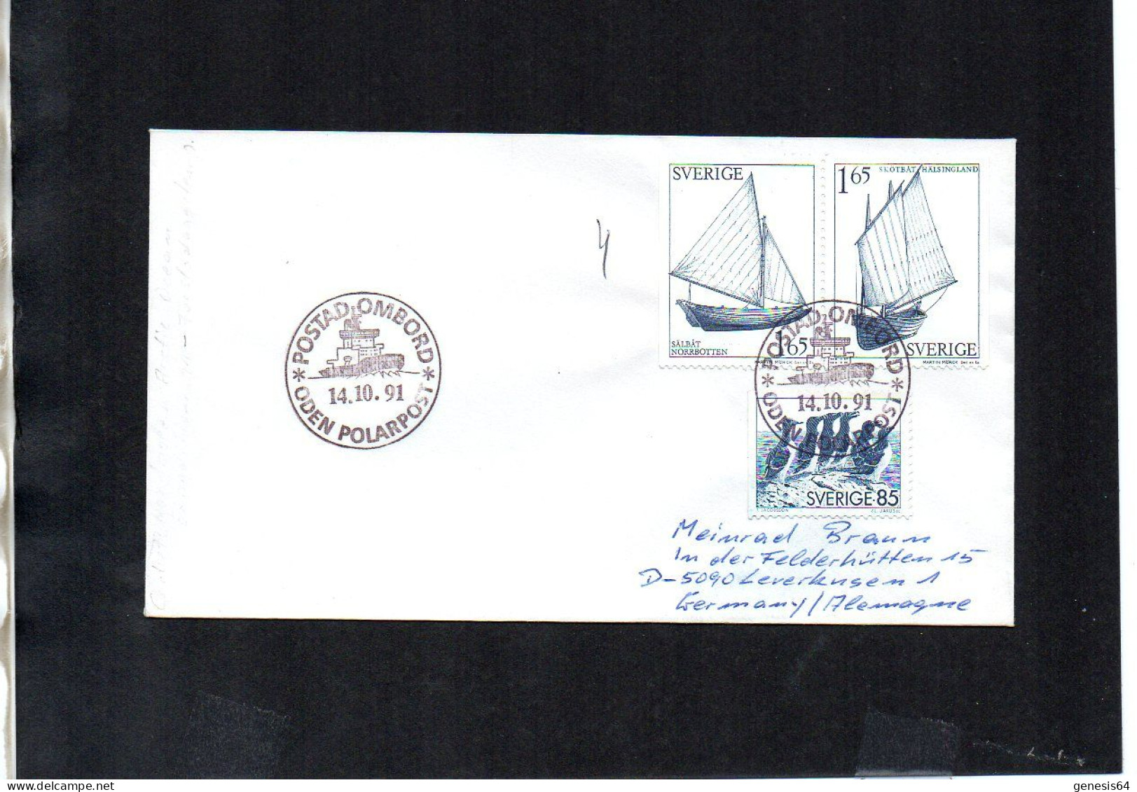 Sweden Cover 1991. Polar Philately - Oden Polarpost - (1ATK138) - Other & Unclassified