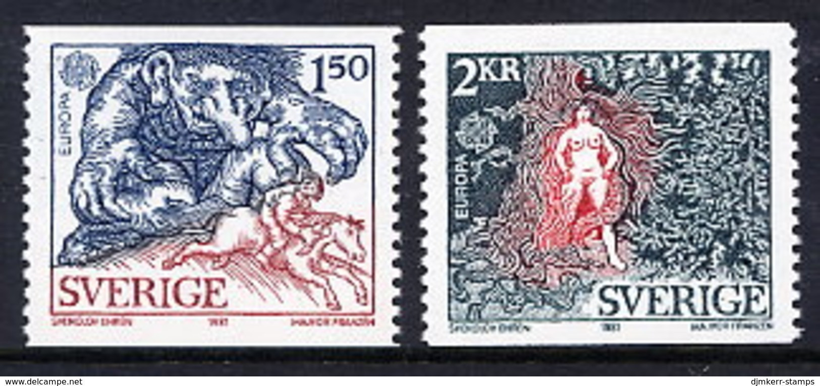 SWEDEN 1981 Europa: Folklore MNH / **.  Michel 1141-42 - Ungebraucht