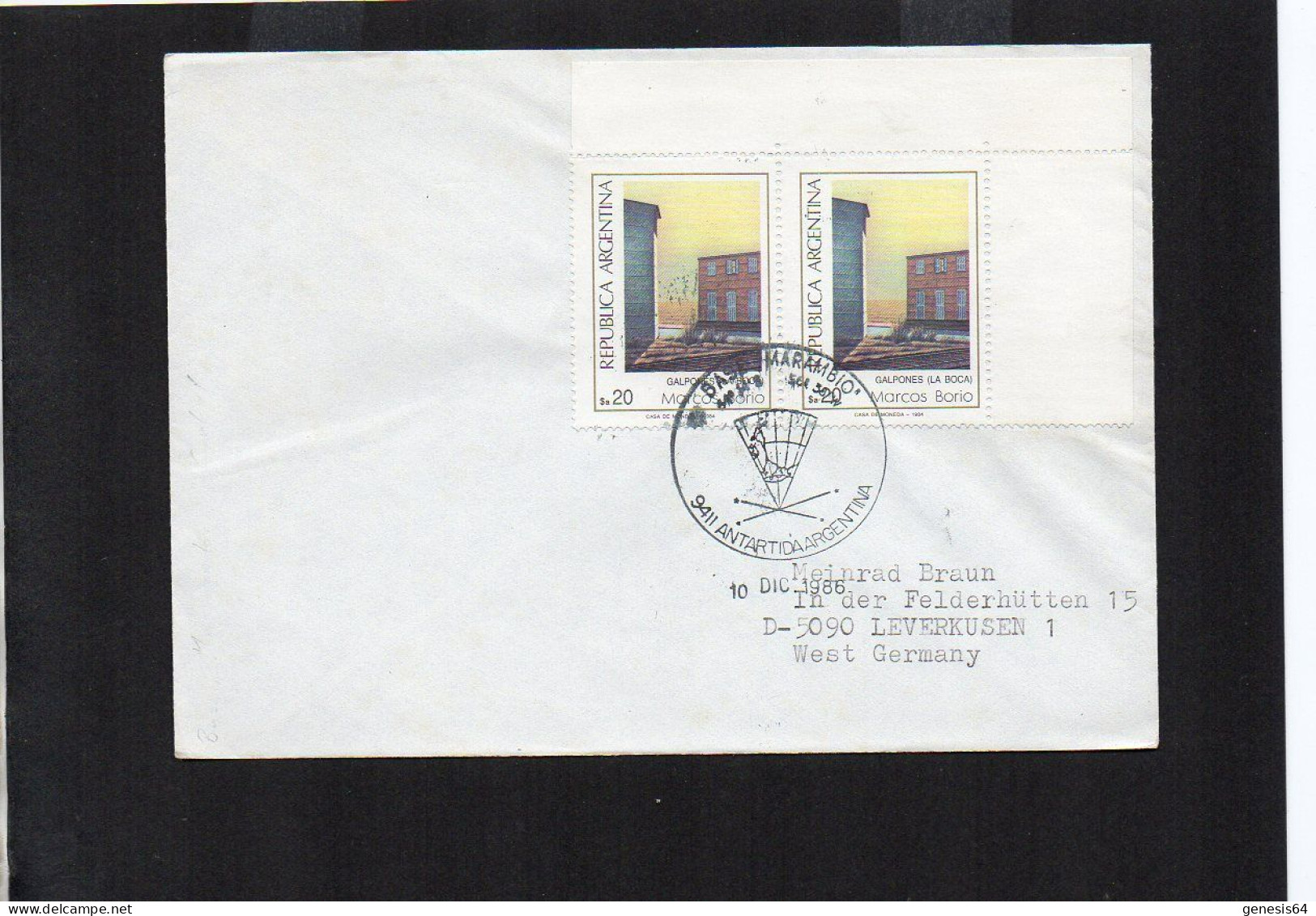 Argentina Cover 1986 - Polar Philately (1ATK161) - Otros & Sin Clasificación