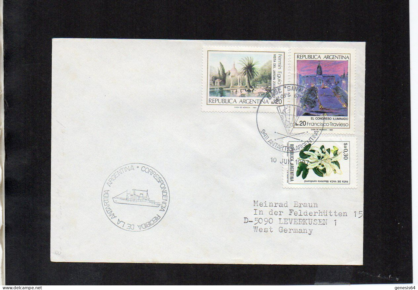 Argentina Cover 1987 - Polar Philately (1ATK164) - Otros & Sin Clasificación