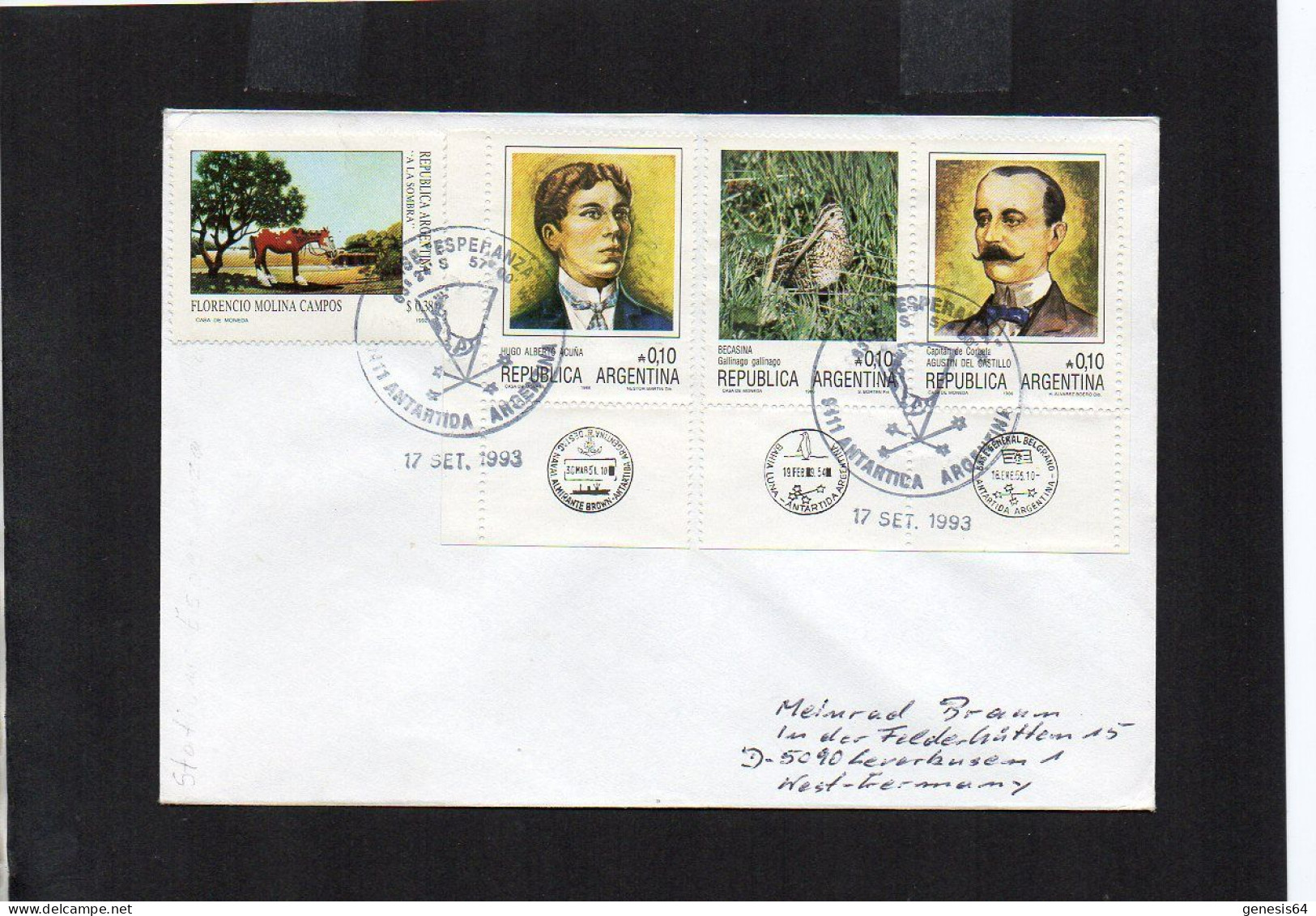 Argentina Cover 1993 - Polar Philately (1ATK165) - Otros & Sin Clasificación