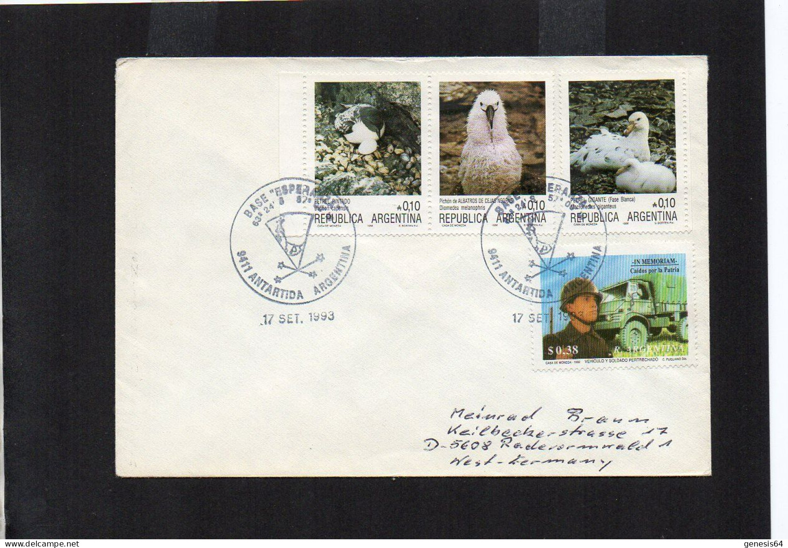 Argentina Cover 1993 - Polar Philately (1ATK167) - Other & Unclassified