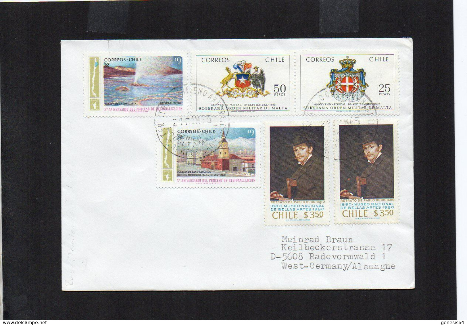 Chile Cover 1985 - Polar Philately (1ATK175) - Otros & Sin Clasificación