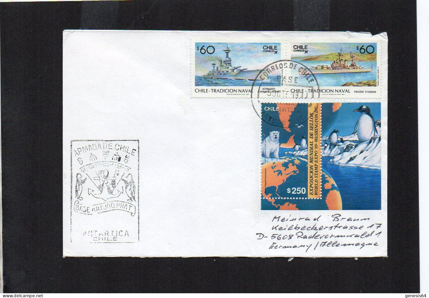 Chile Cover - Polar Philately (1ATK196) - Sonstige & Ohne Zuordnung