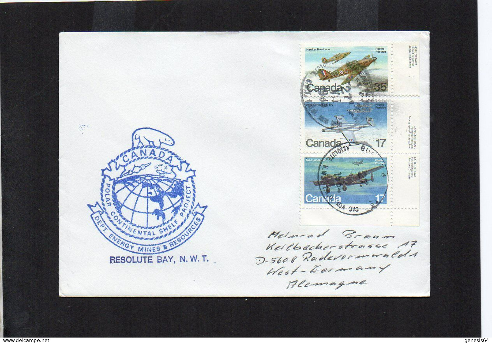 Canada Cover 1984 - Polar Philately (1ATK199) - Autres & Non Classés