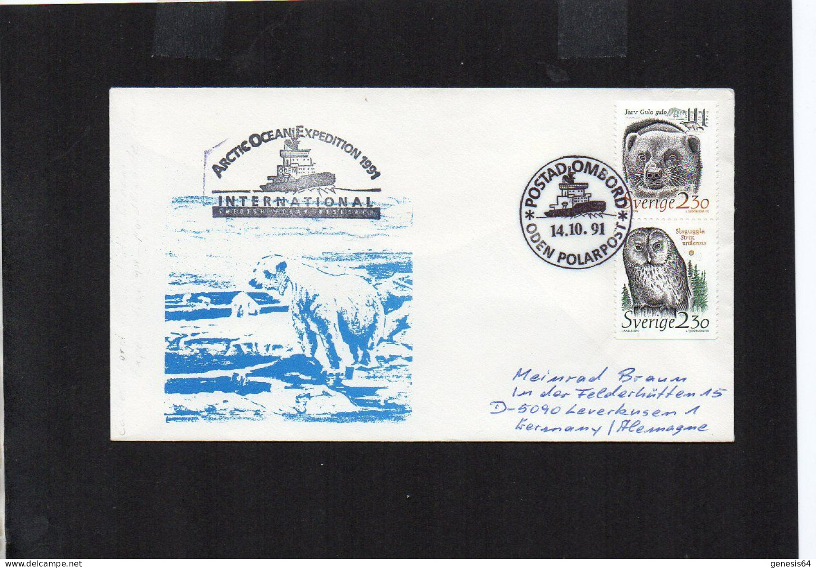 Sweden Cover 1991 - Polar Philately (1ATK205) - Arctic Expeditions