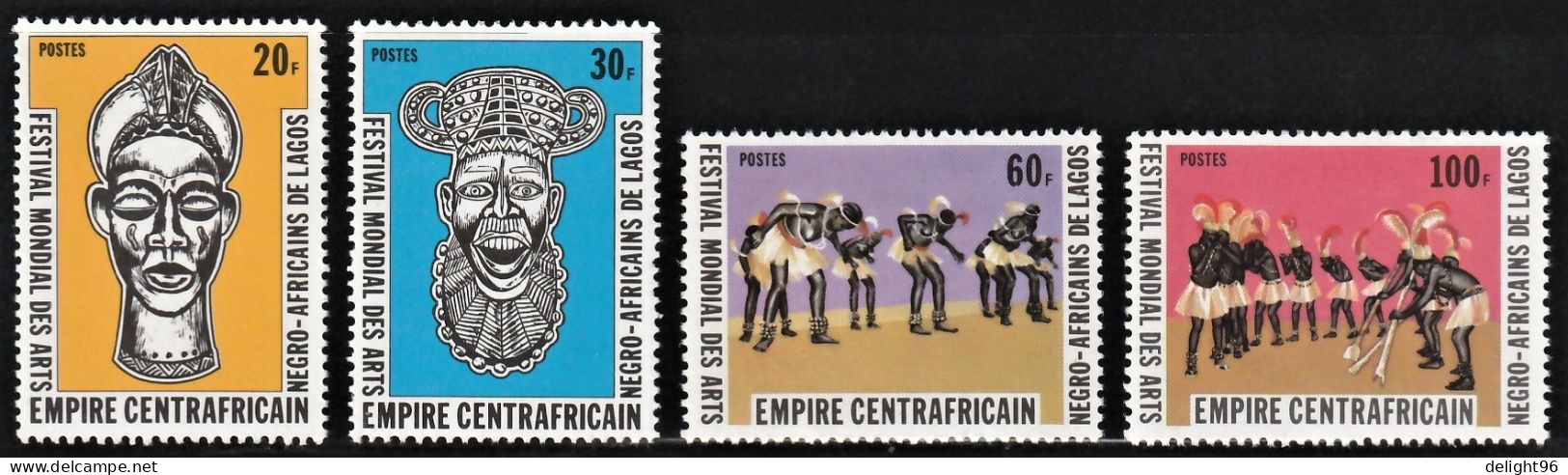 1978 Central Africa Black African Arts Festival In Lagos Set (** / MNH / UMM) - Danse