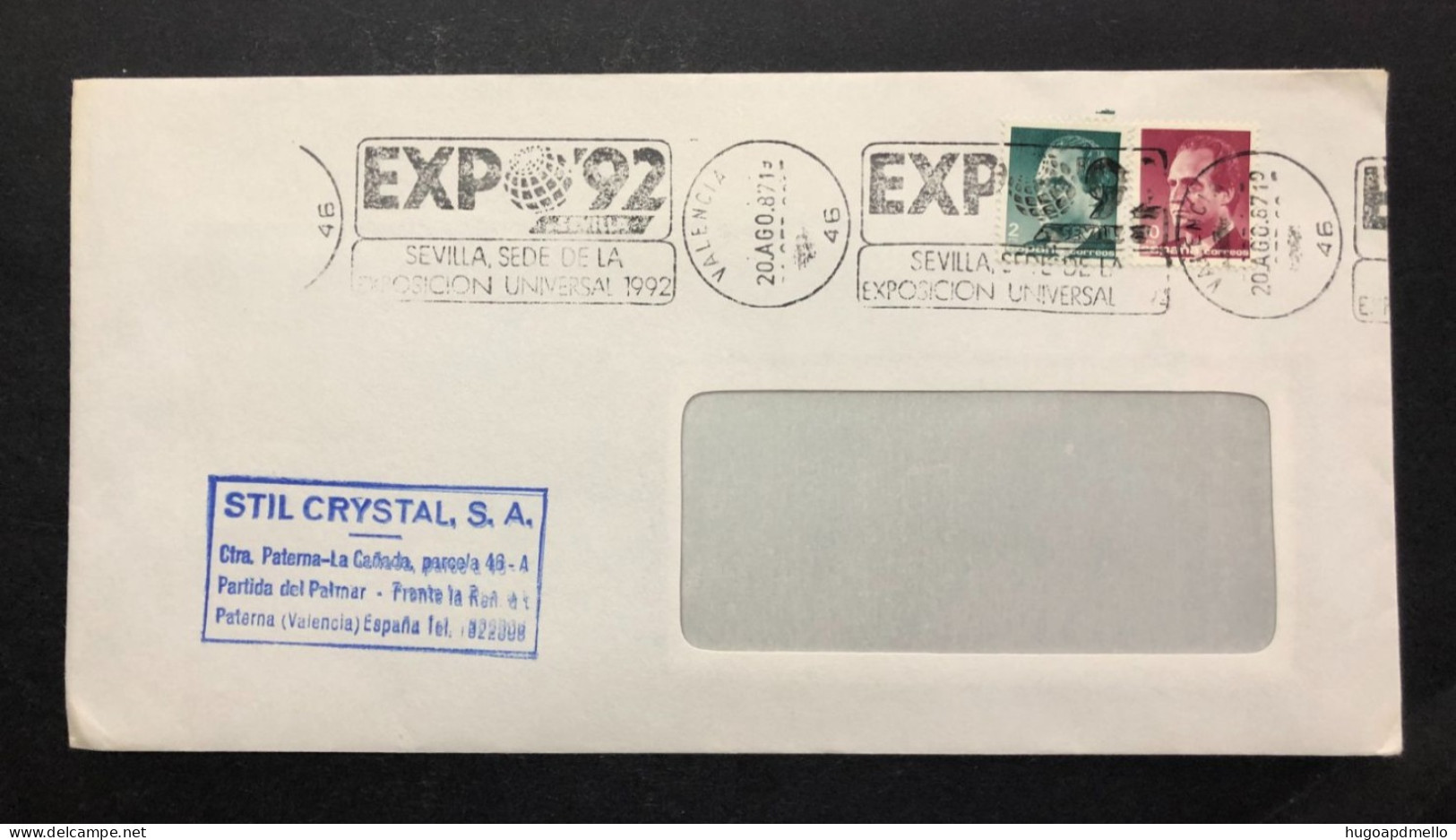 SPAIN, Cover With Special Cancellation « EXPO '92 », « VALENCIA Postmark », 1987 - 1992 – Siviglia (Spagna)