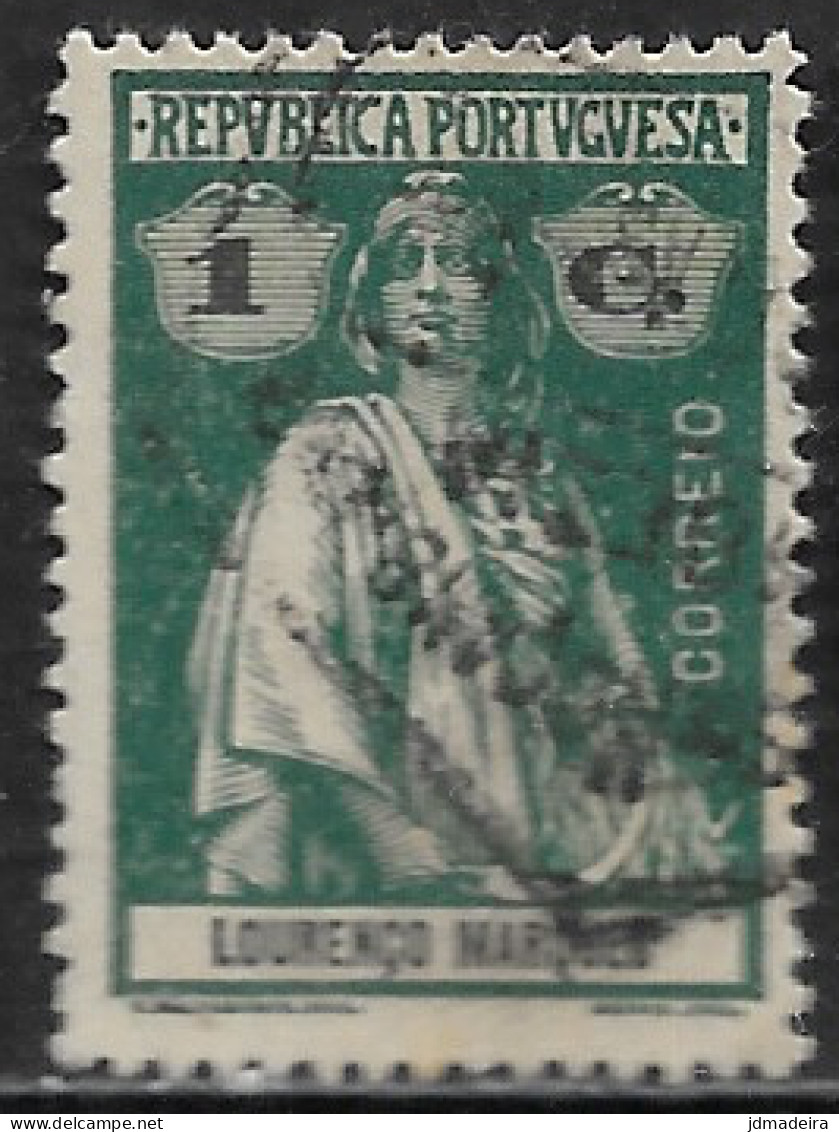 Lourenco Marques – 1914 Ceres Type 1 Centavo Pontinhado Paper Used Stamp - Lourenzo Marques