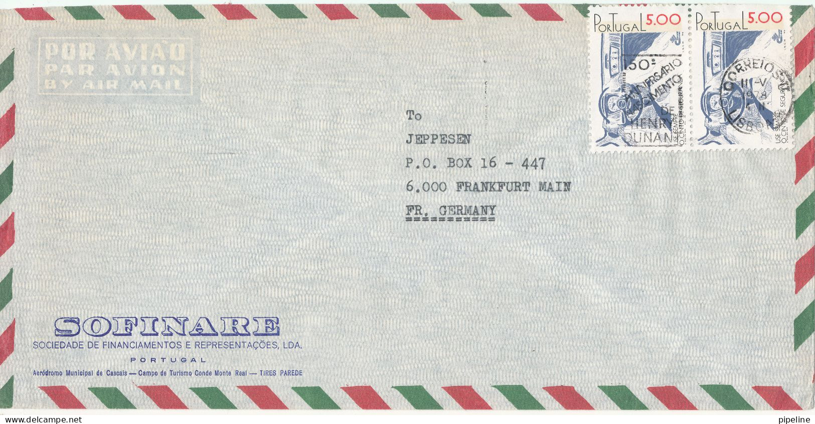 Portugal Air Mail Cover Sent To Germany 11-5-1978 - Brieven En Documenten