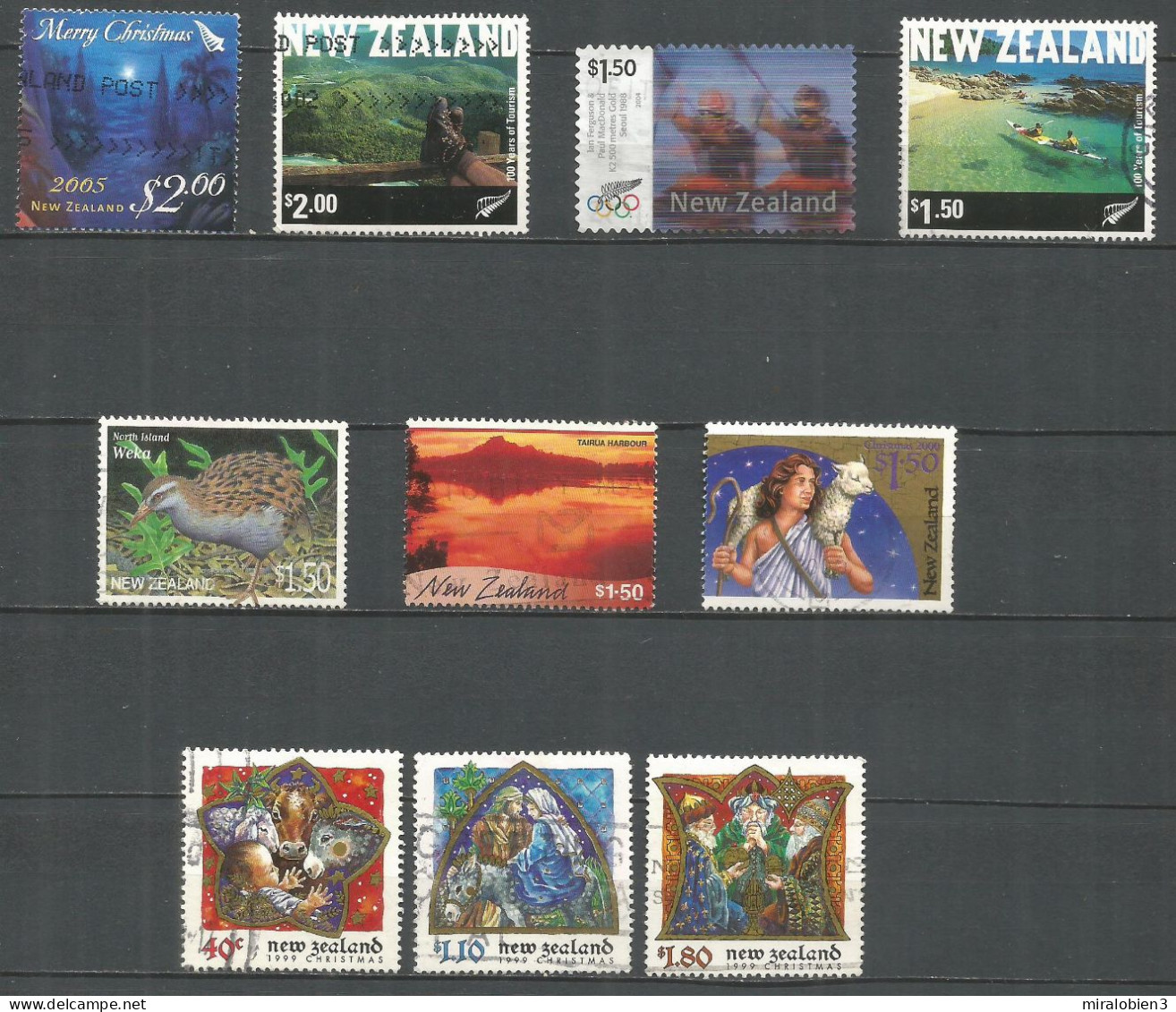 NUEVA ZELANDA CONJUNTO DE SELLOS USADOS INCLUYE VALORES ALTOS - Used Stamps