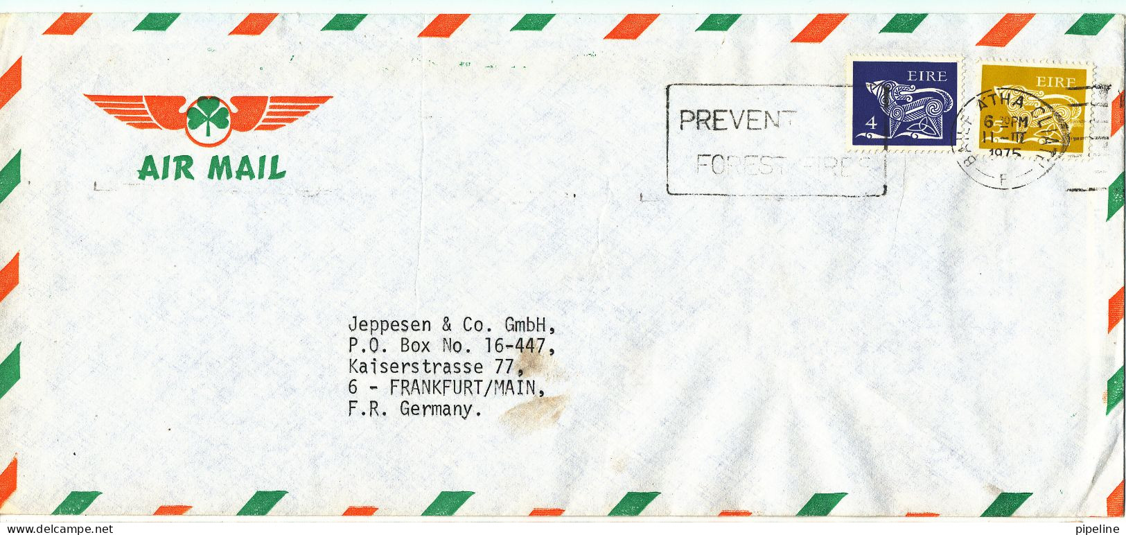 Ireland Air Mail Cover Sent To Germany 11-3-1975 - Luftpost