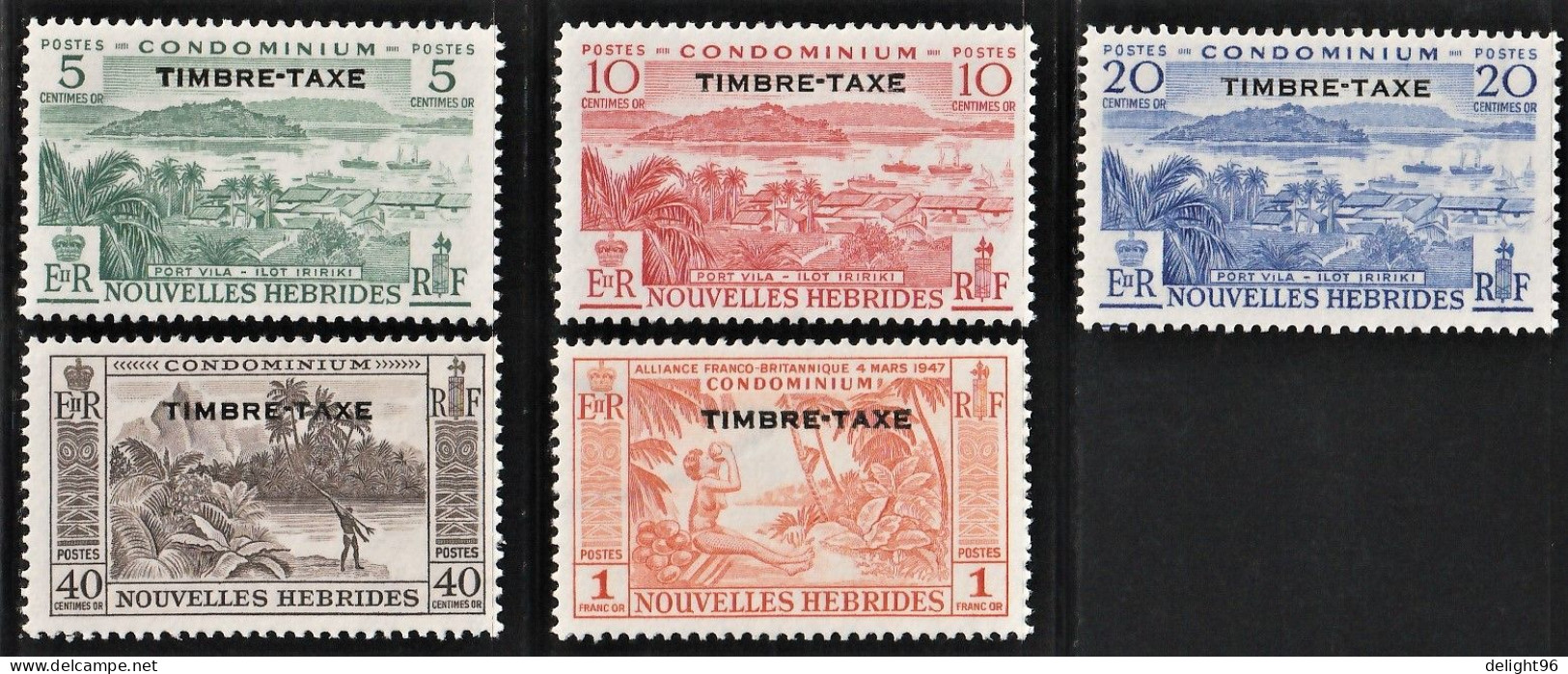 1957 New Hebrides (French) Postage Due Set (** / MNH / UMM) - Impuestos