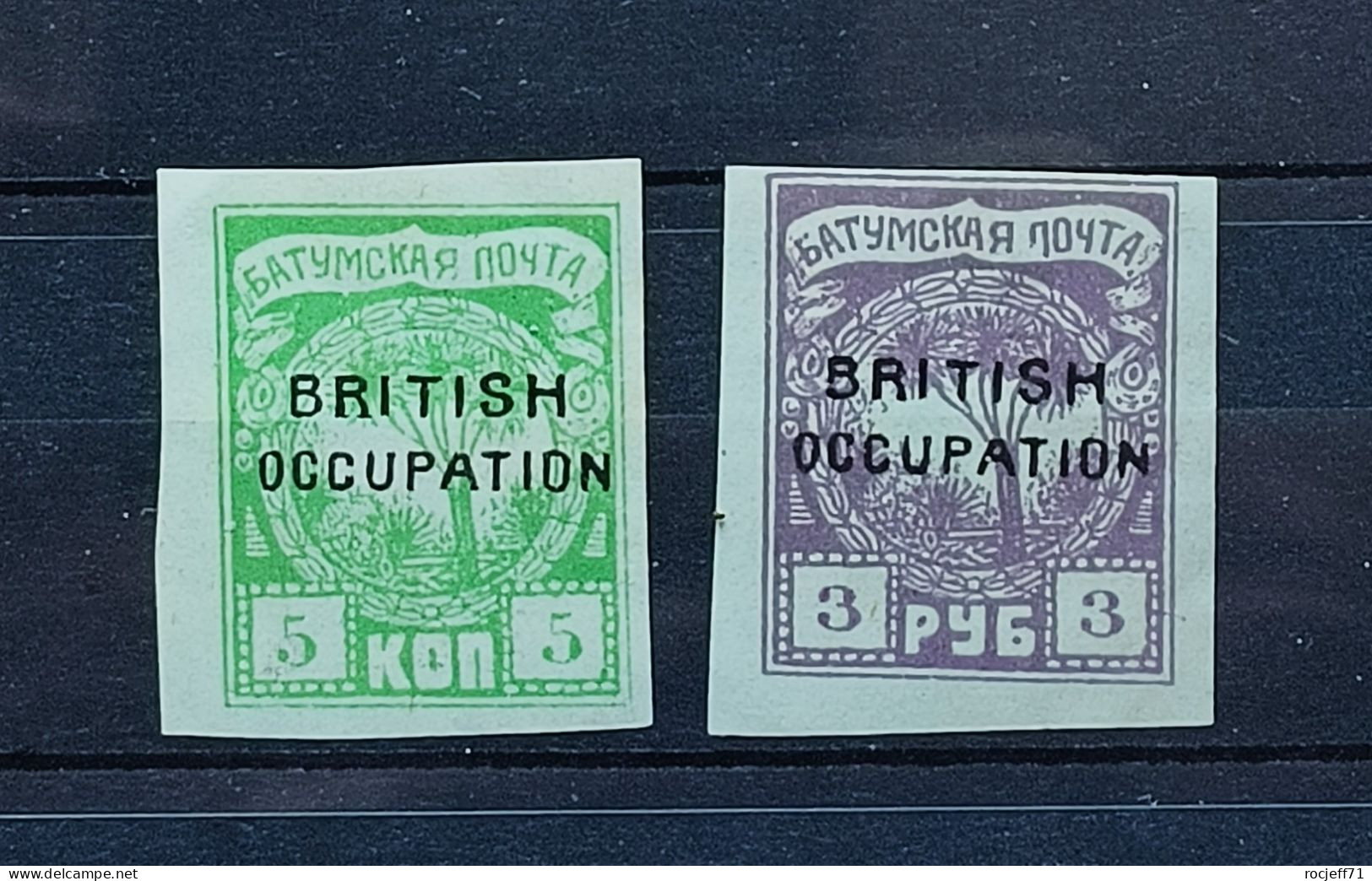 09 - 23  // Russia  - Russie - Occupation Militaire Anglaise De Batoum - Batoumi N° 1 + 5 (*) - 1919-20 Ocucpación Británica