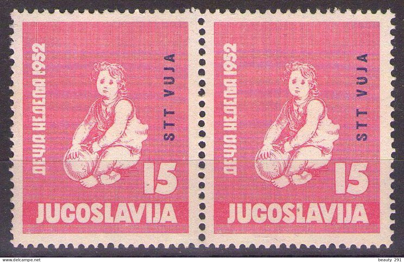 ITALIA - Trieste-Zona B -1952  Mi 69 PAAR - MNH**  VF - Mint/hinged